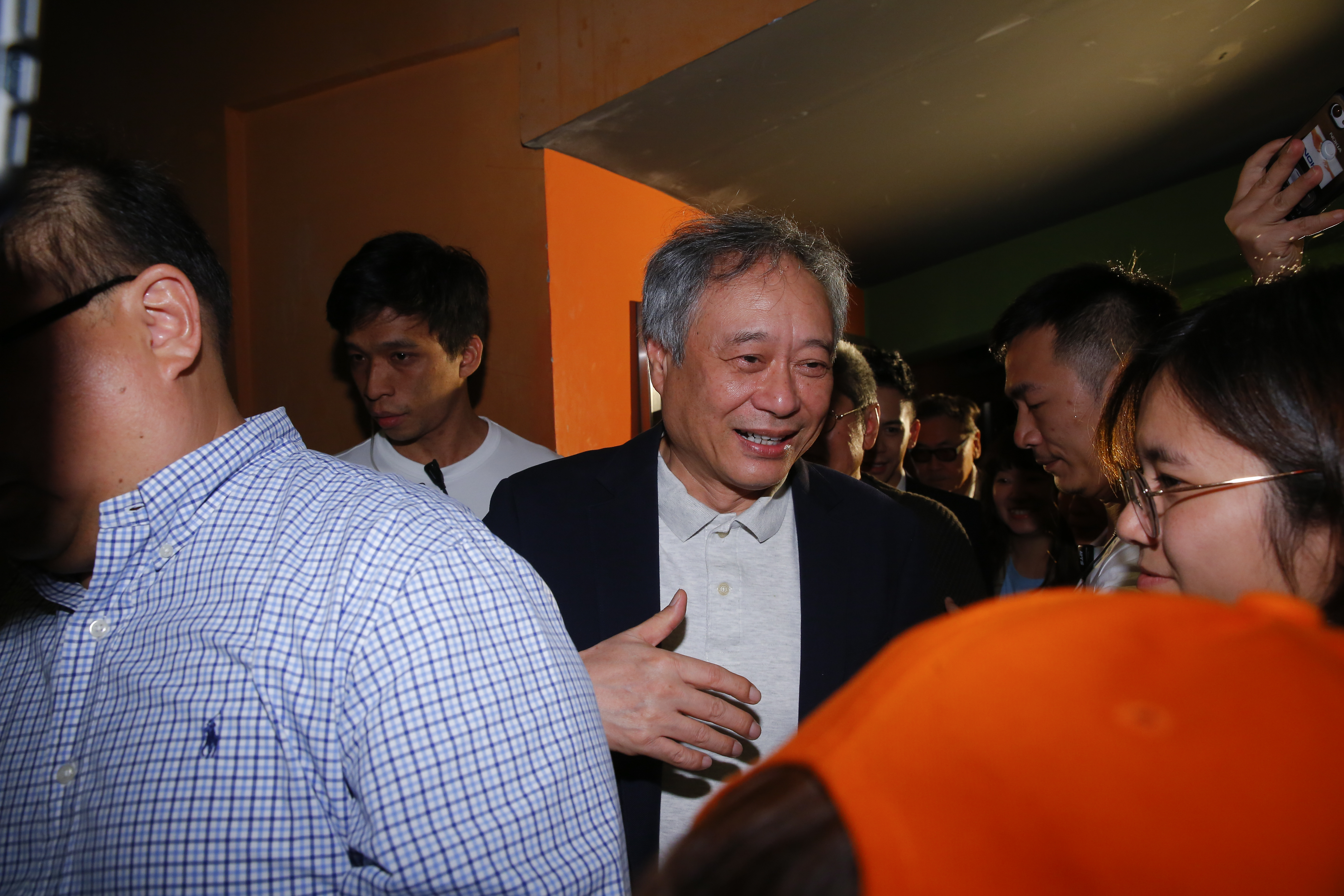 李安忙完自己電影《雙子殺手》的宣傳，特地再來支持兒子的作品。