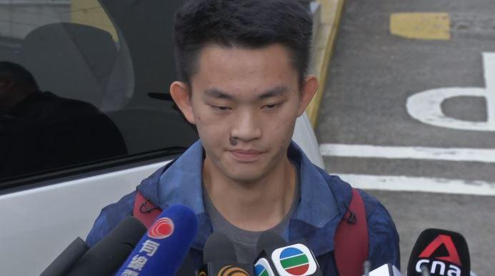陳同佳香港出獄，獄中教化師、香港聖公會教省祕書長管浩鳴日前證實，曾接洽過台灣律師。（翻攝自網路直播畫面）