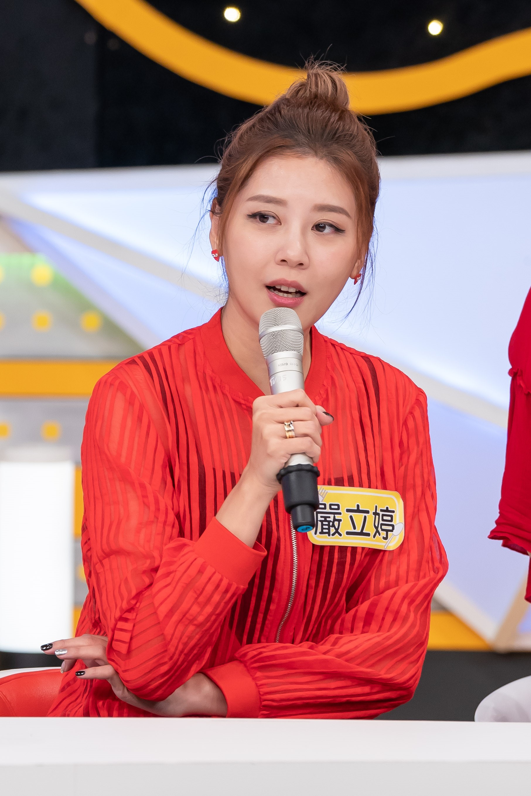 嚴立婷不愛對老公亂發脾氣，她認為家庭氣氛和諧很重要，因為小孩也在看。（TVBS提供）