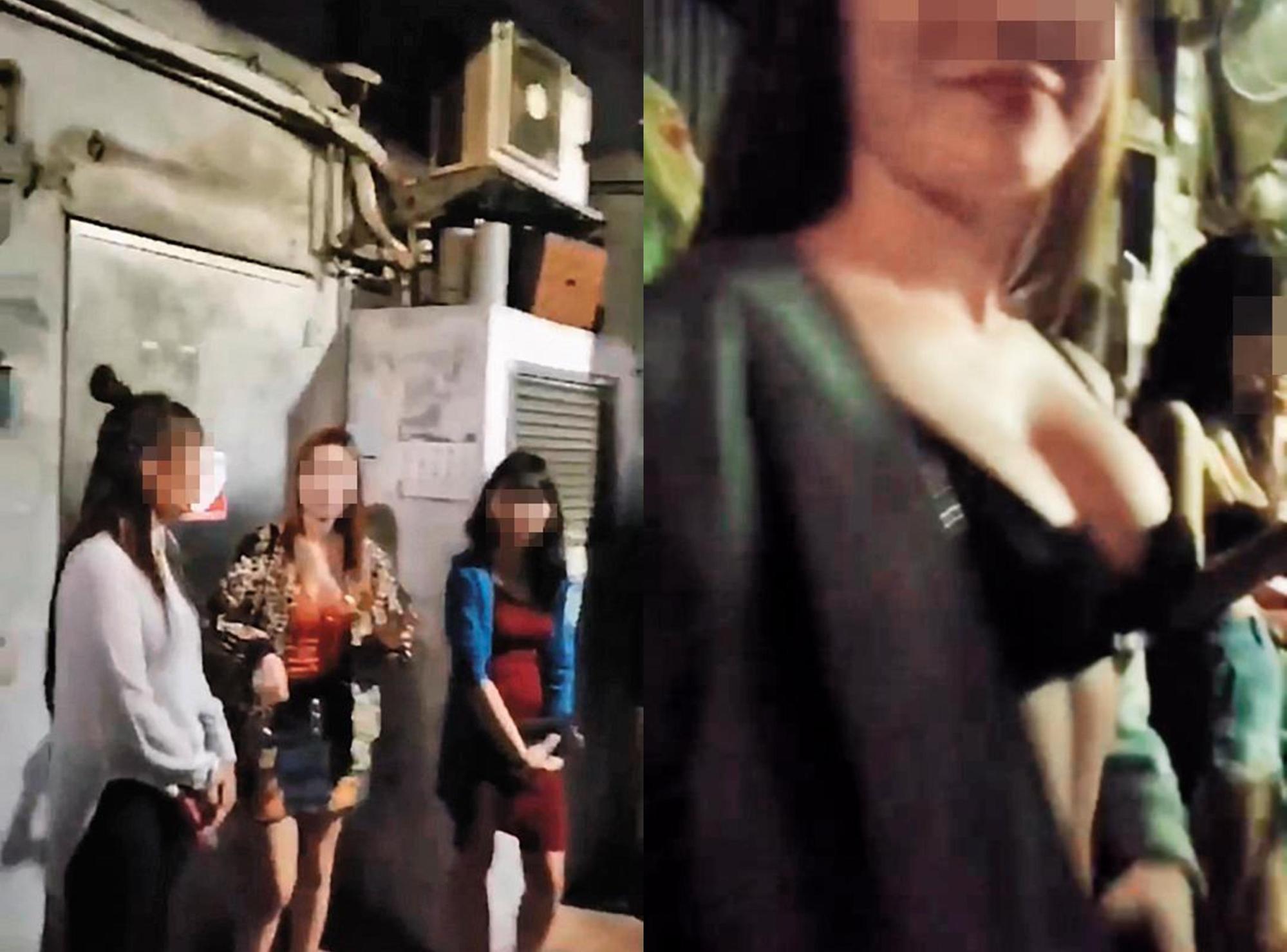 鑽石大樓被外籍賣淫女入侵，穿著清涼直接在大廳拉客，行為誇張。（翻攝網路）