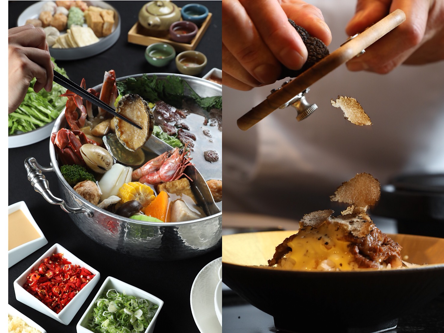 「Mark's Shabu」的台灣味菜單有如環島一圈，精選在地海鮮和台灣牛等食材。