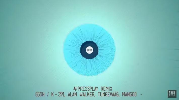 1/Alan Walker發起的#PRESSPLAY REMIX計畫,共選出8組團隊,與G5SH合作的作品已在YouTube上架。(翻攝自YouTube)