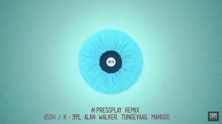 1/Alan Walker發起的#PRESSPLAY REMIX計畫，共選出8組團隊，與G5SH合作的作品已在YouTube上架。（翻攝自YouTube）