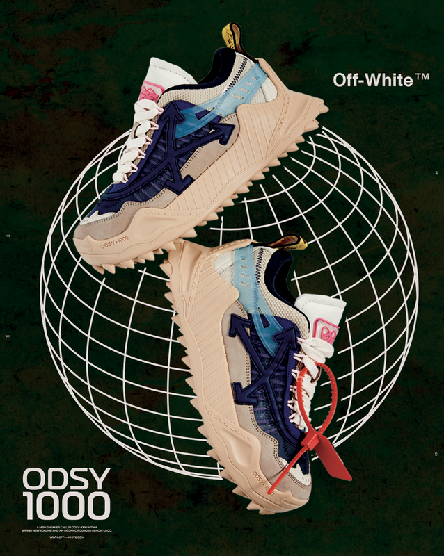OFF-WHITE ODSY-1000鞋款形象圖。