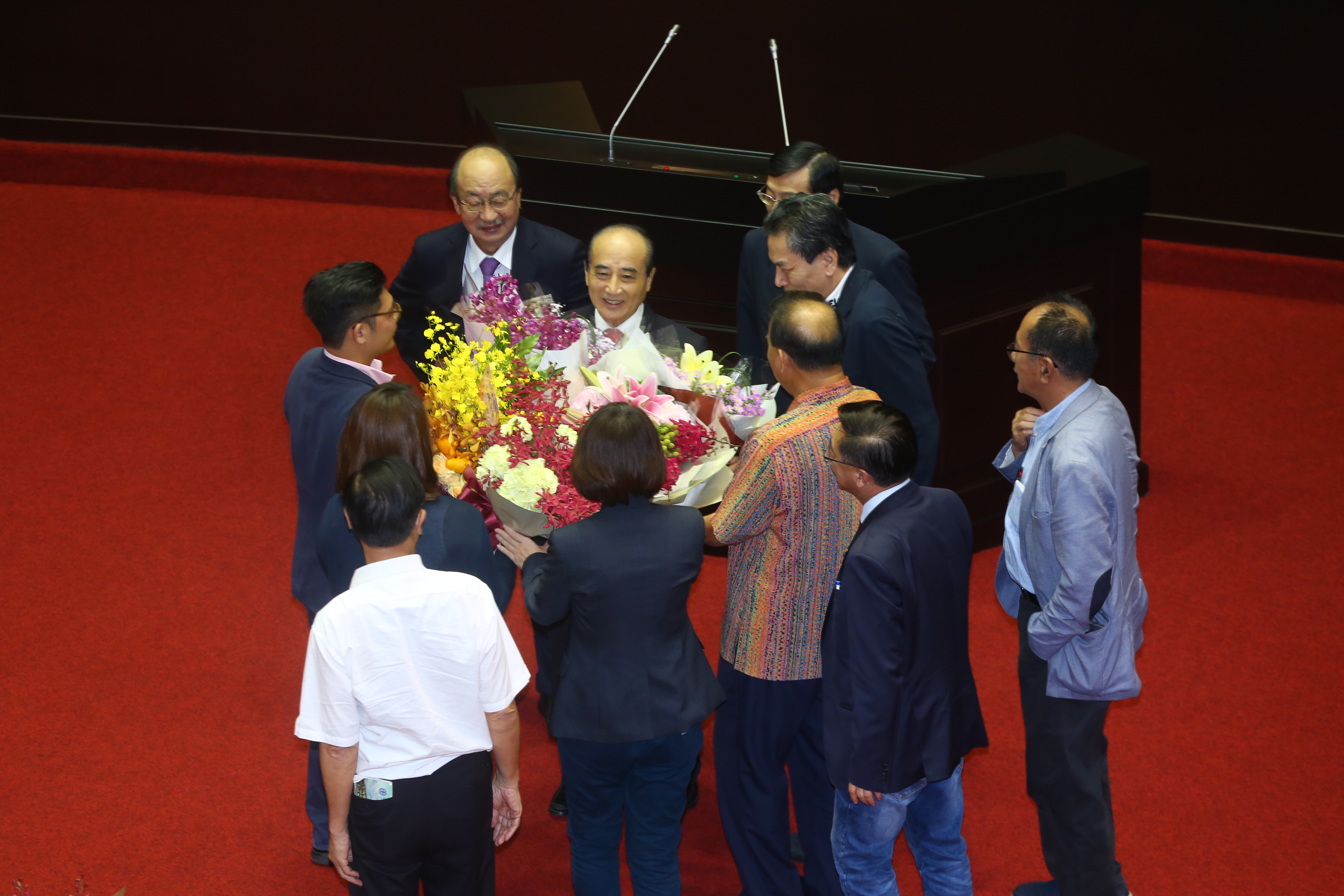 王金平在立委任內最後1次站上質詢台，其中國民黨立委只有9人到場。