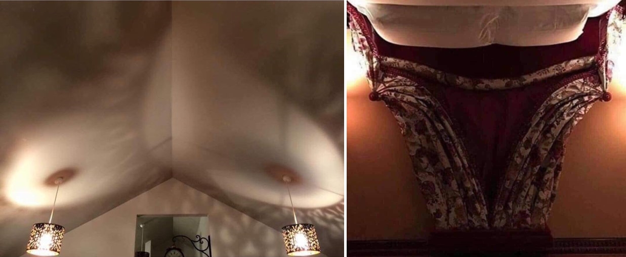 這兩張照片，你第一眼看到什麼？（翻攝自推特、臉書）