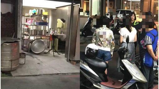 事發正值用餐高峰，不少人目擊摔貓過程，事後警方也獲報調查。（合成圖，翻攝臉書）