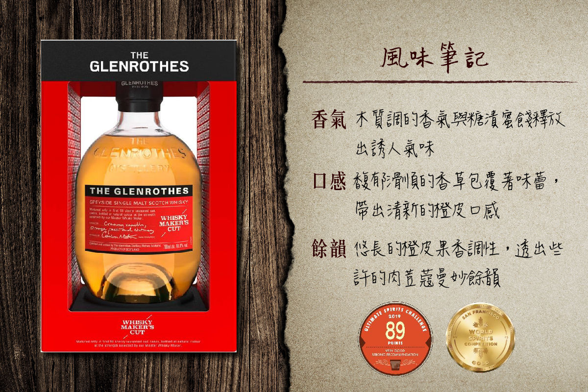格蘭路思WMC單一麥芽威士忌風味筆記與2019國際大獎捷報：2019終極烈酒挑戰賽USC 89分／2019舊金山世界烈酒競賽SFWSC金牌