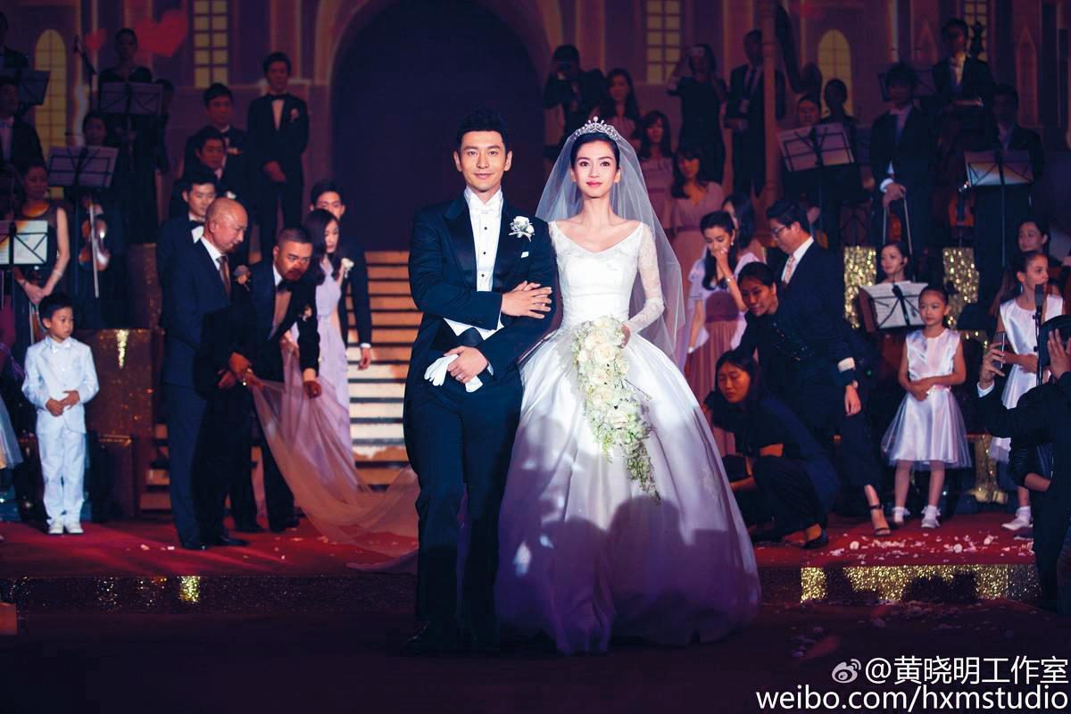 黃曉明與Angelababy結婚曾舉辦奢華婚禮。(翻攝黃曉明工作室微博)