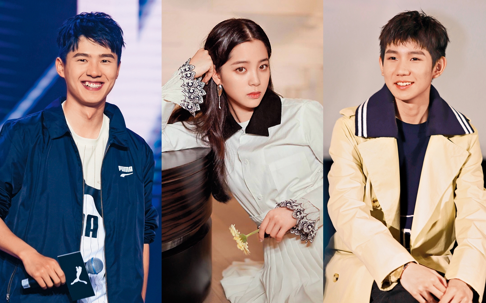 歐陽娜娜出道就打著才女人設，相較其他白富美也更有氣質，難怪一堆小鮮肉為之傾倒。（翻攝自歐陽娜娜IG，左為《唐人街探案》的劉昊然，右為TFBOYS的王源，東方IC提供）