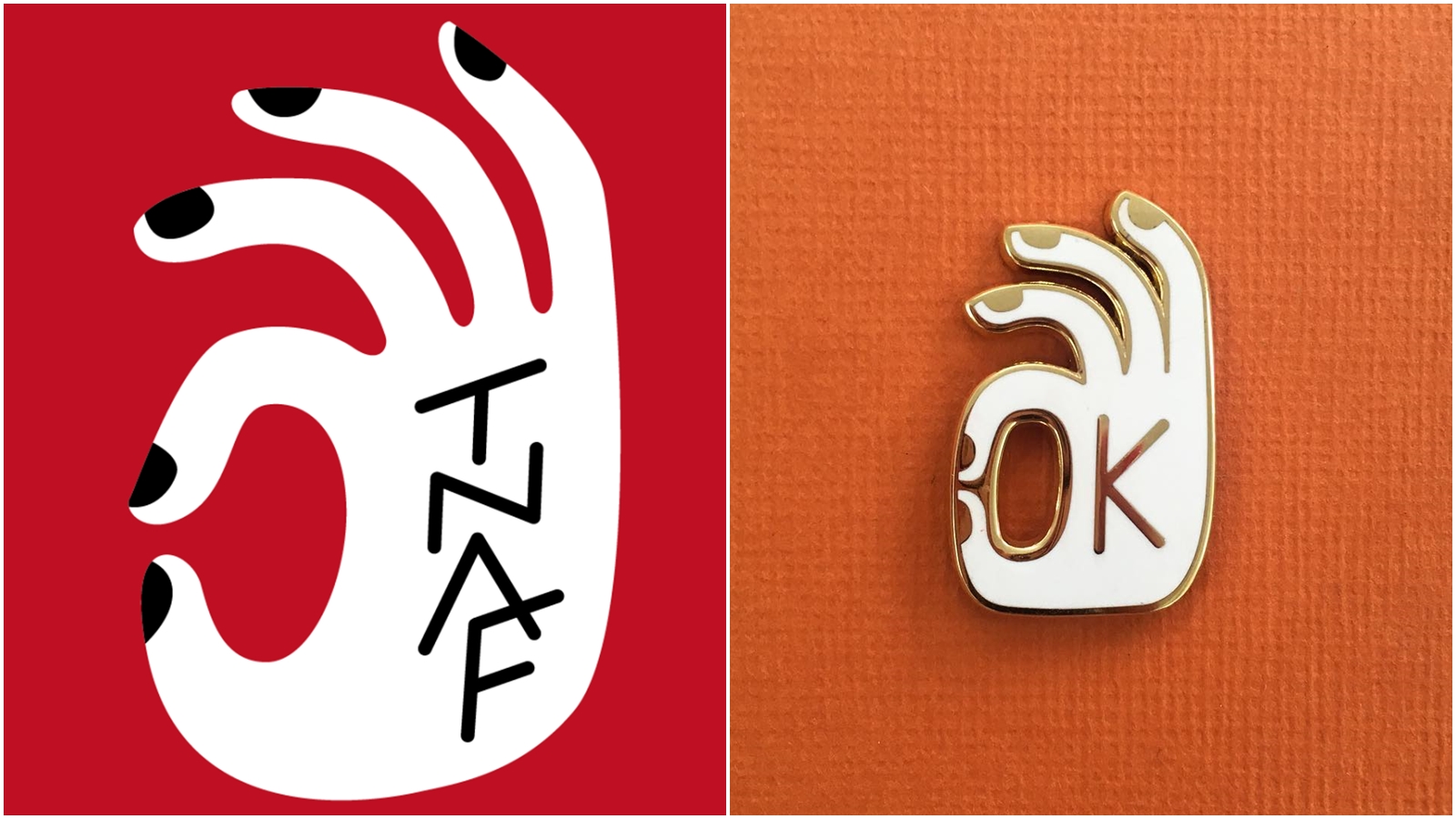 台南藝術節Logo（左）涉侵權，台南市文化局已下架並將求償；右圖為瑪麗亞在Instagram上po出作品。（合成圖，翻攝自台南藝術節臉書、瑪麗亞Instagram）