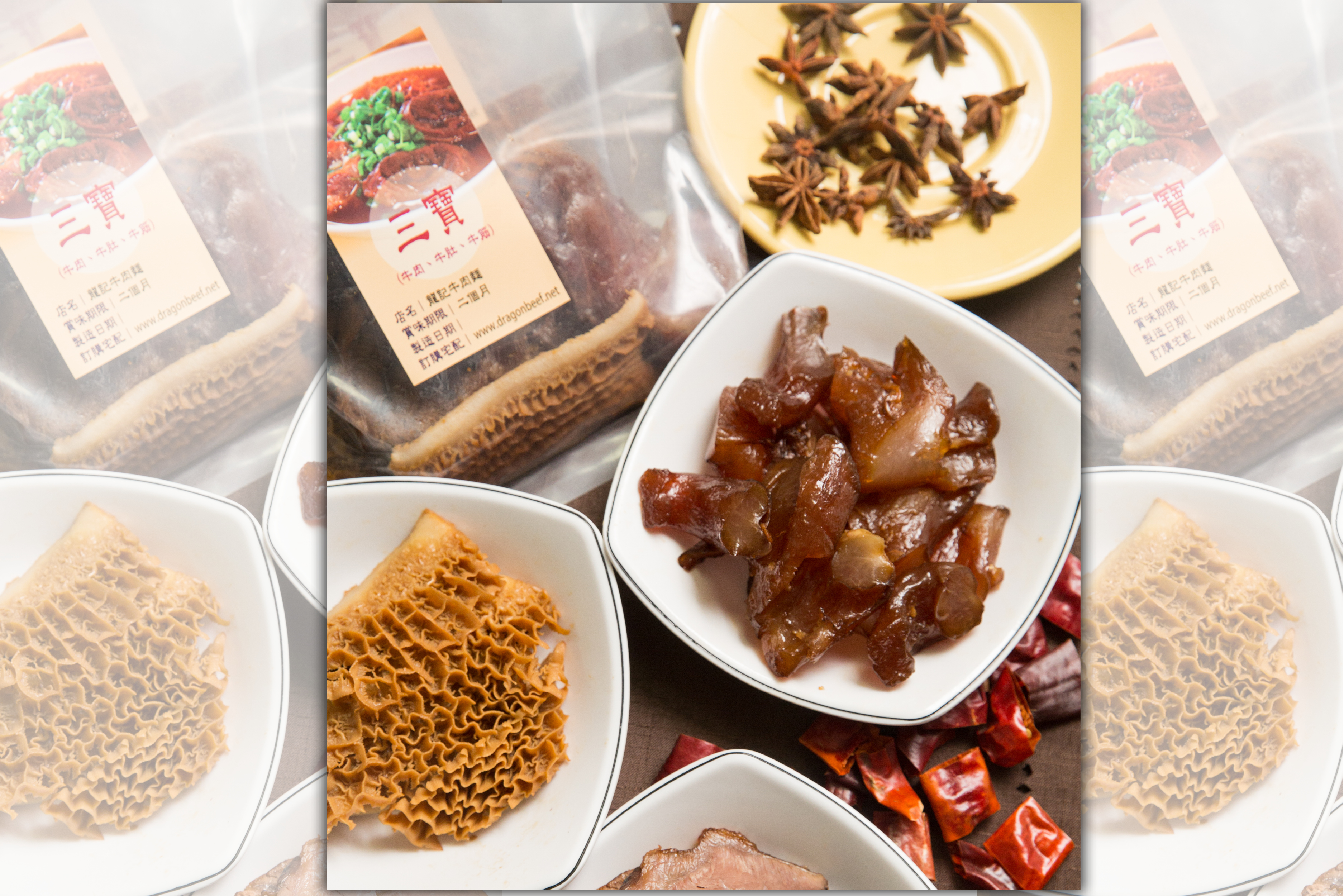 招牌牛三寶冷凍包料多實在，不含高湯，光食材重量就超過300克，供二人分食綽綽有餘。（250元／份）