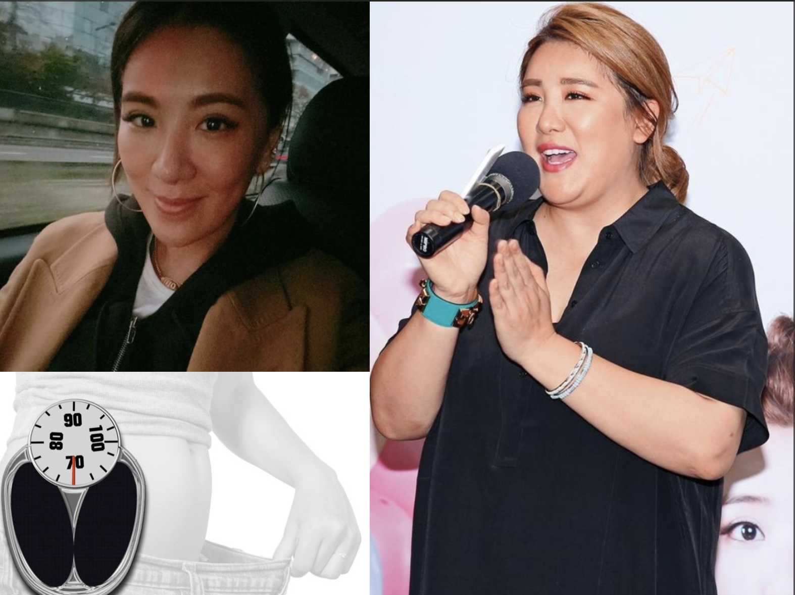 明星無所不用其極變瘦,為了更窄腰圍及更少體重(右圖:本刊資料照;左上:翻自小禎臉書)