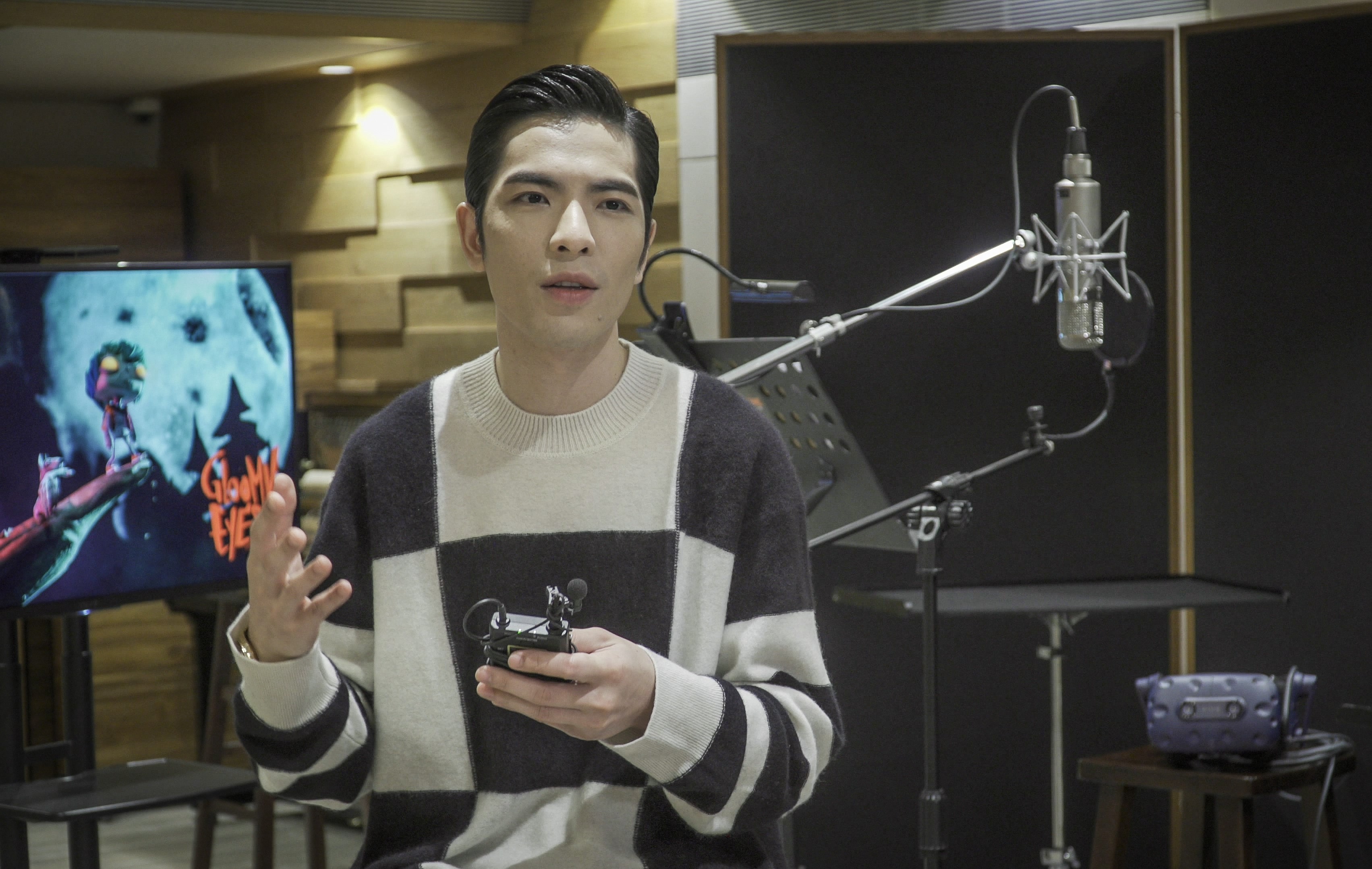 蕭敬騰嘗試VR動畫《咕嚕米的眼睛》華語版配音，並在金馬影展舉行全球首映。（HTC提供）