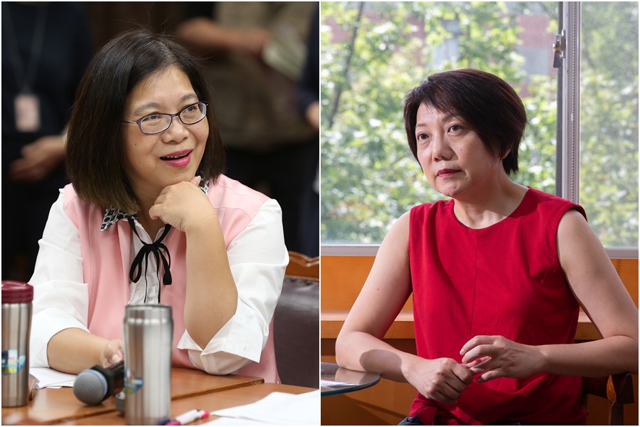 民進黨今（30日）中常會上，管碧玲（左圖）建議黨主席卓榮泰可積極邀請社民黨范雲（右圖）加入民進黨不分區立委名單。（本刊資料照）