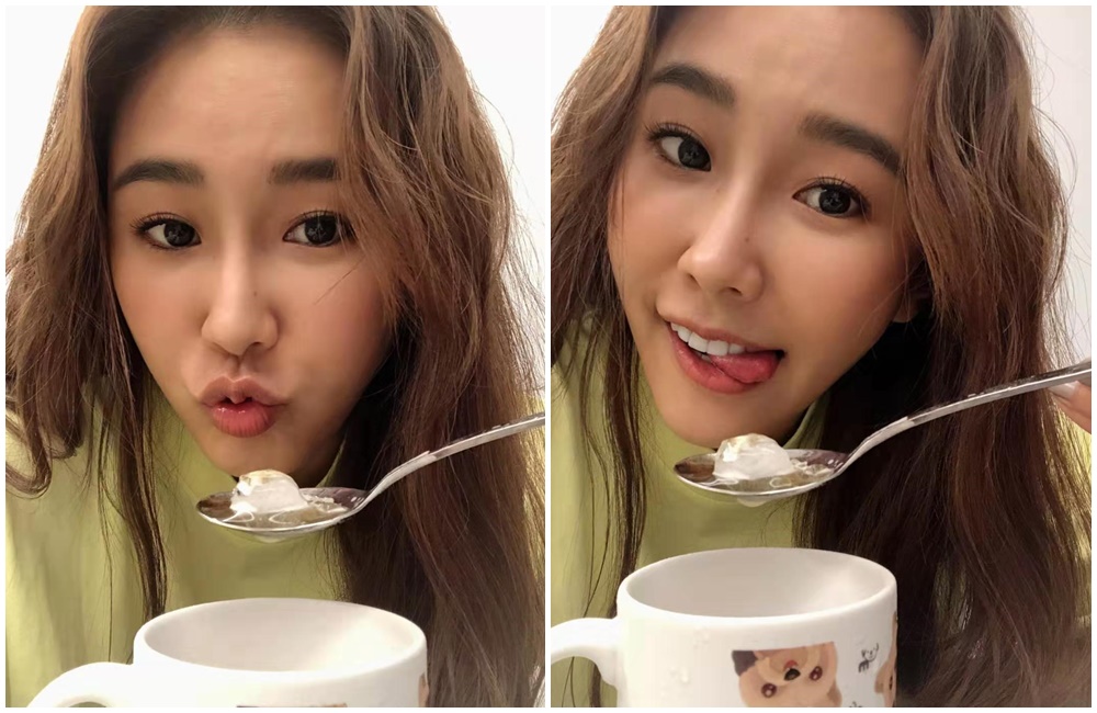 黃心娣拍戲壓力大，全靠咬冰塊紓壓。（周子娛樂提供）