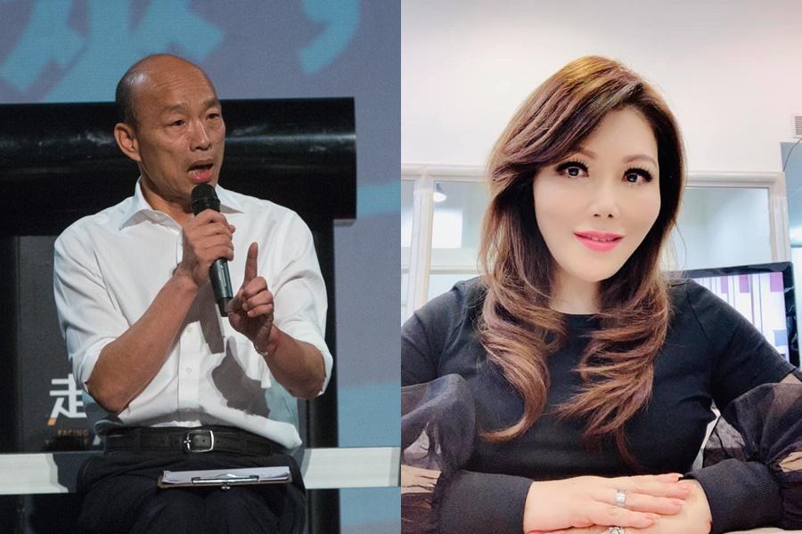 國民黨總統候選人韓國瑜的「嫖妓反清復明說」讓年代主播張雅琴相當不滿。（右圖翻攝自張雅琴主播臉書）