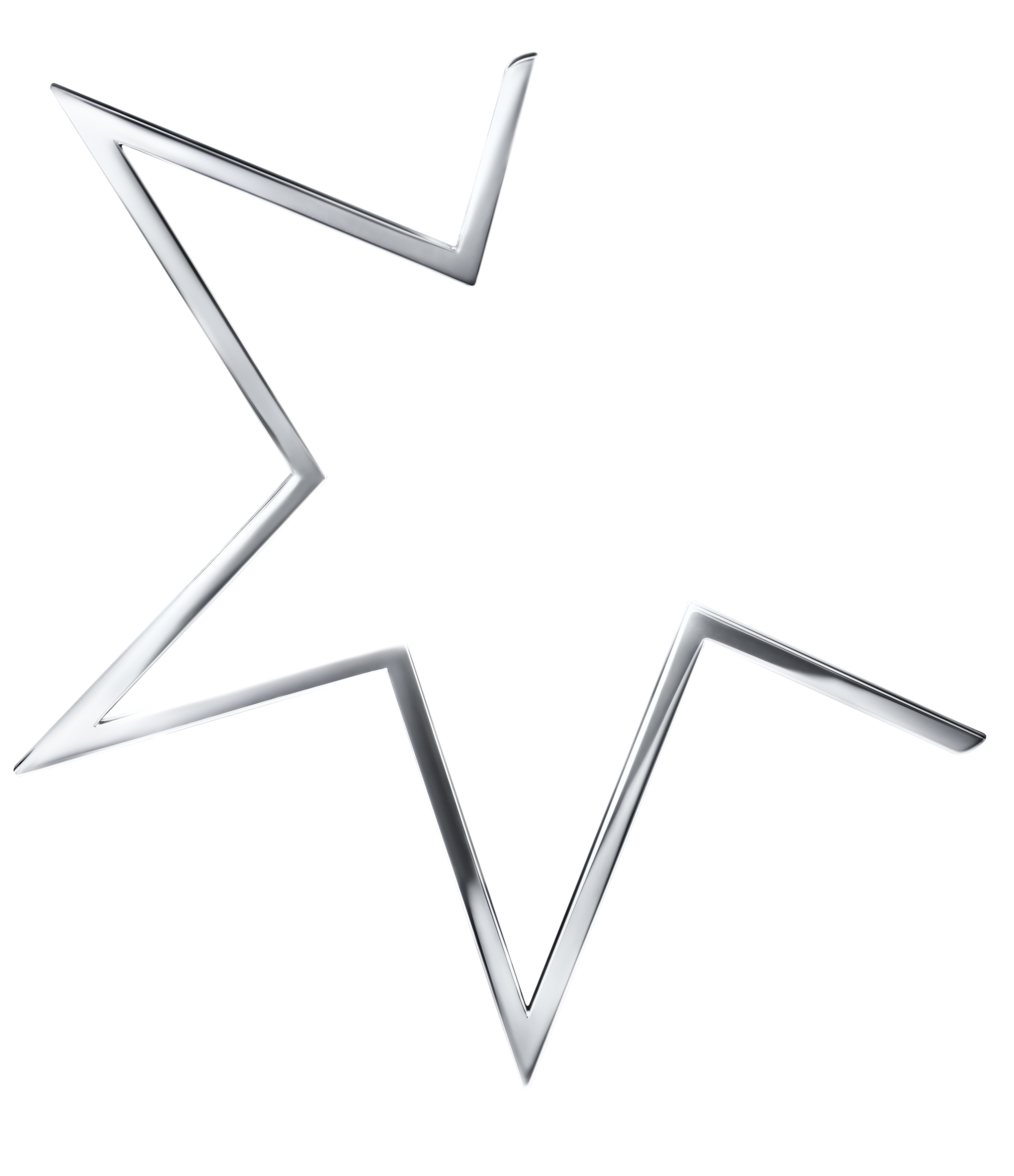 abstract star白K金單耳式耳環。NT$94,600（TASAKI提供）