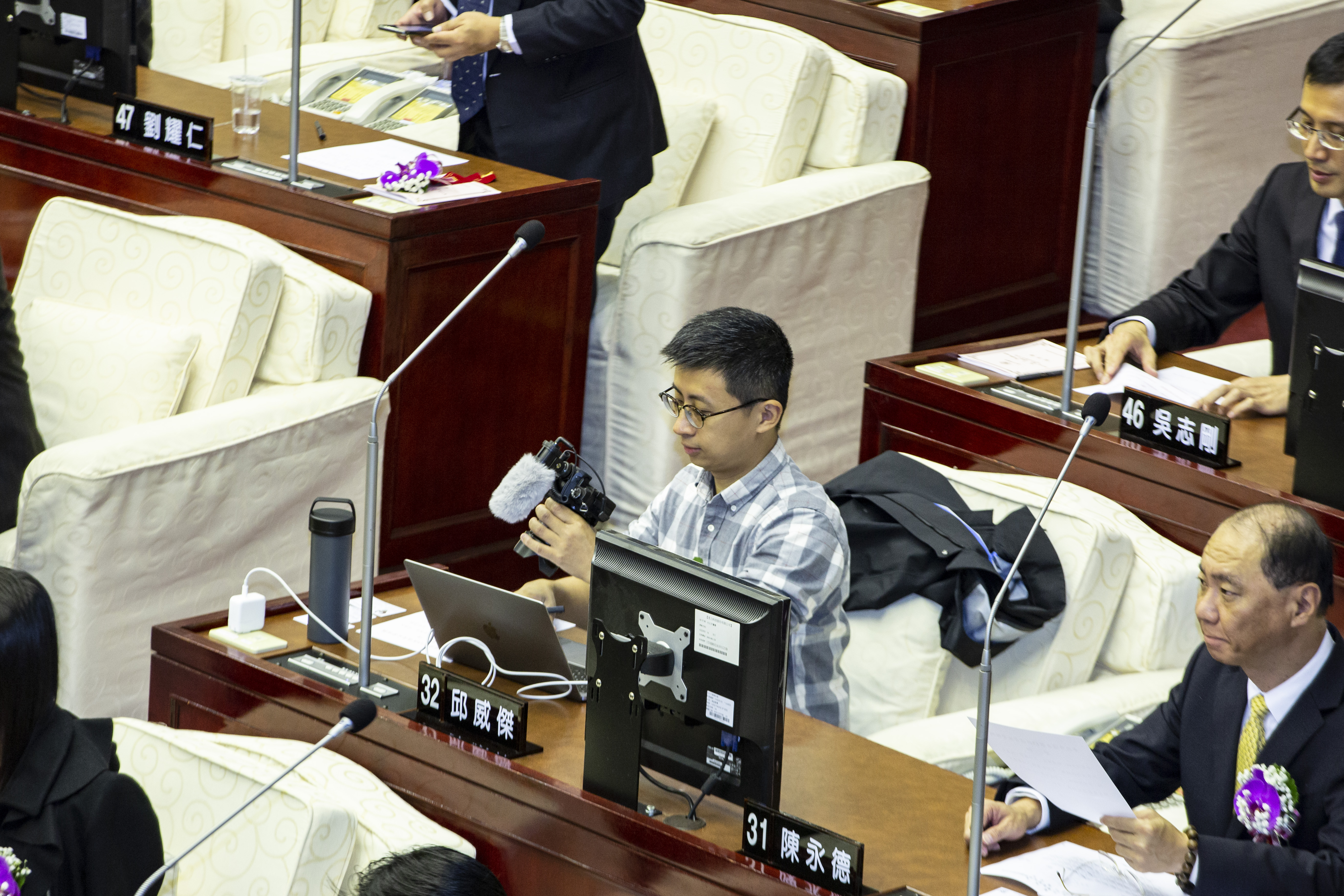 台北市議員「呱吉」邱威傑批評議會總質詢狂問學姐性騷案，根本不是真的關心職場性騷擾與平權議題。（資料照）