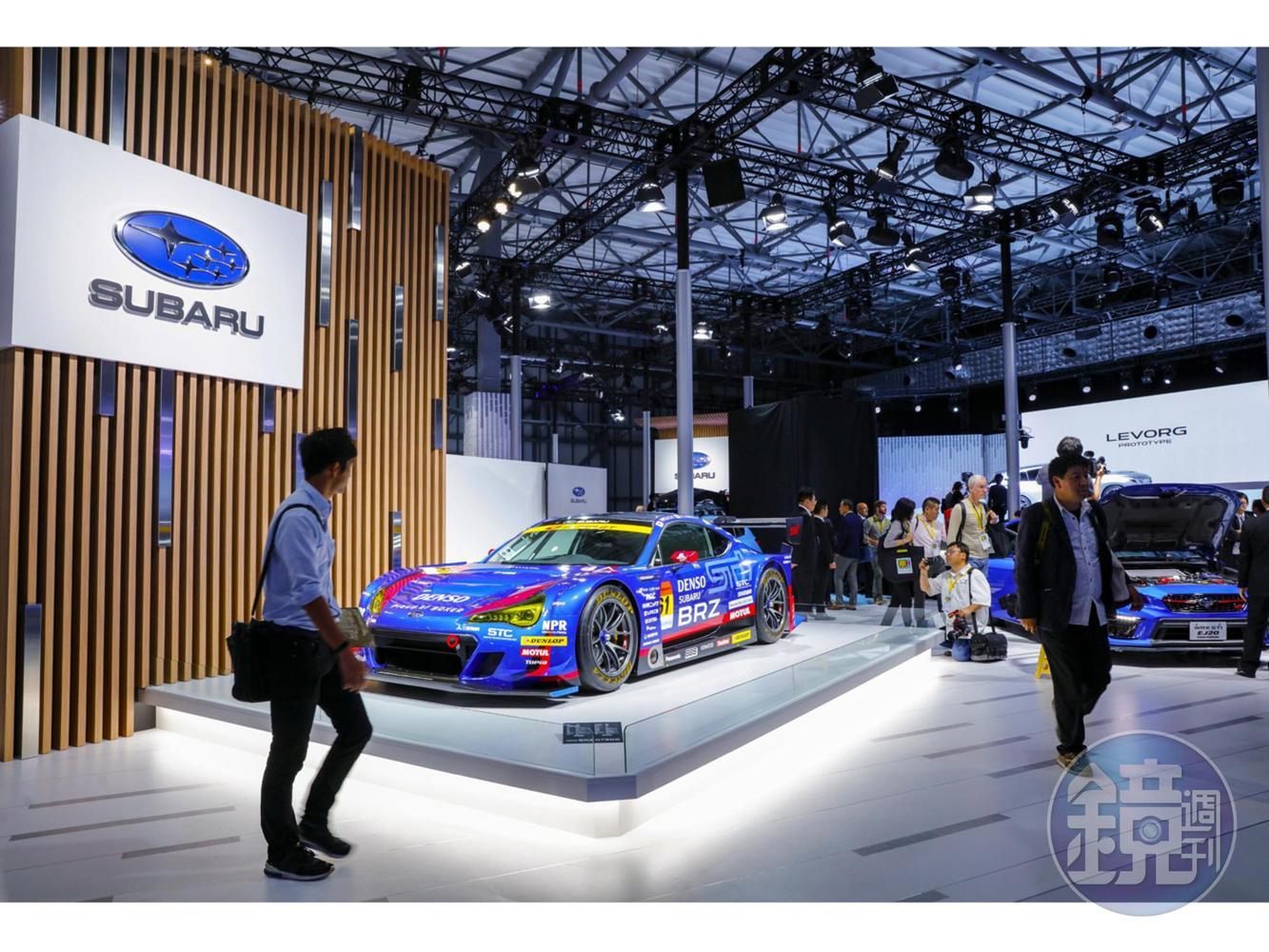 SUBARU展館的競賽氣息頗為濃厚。