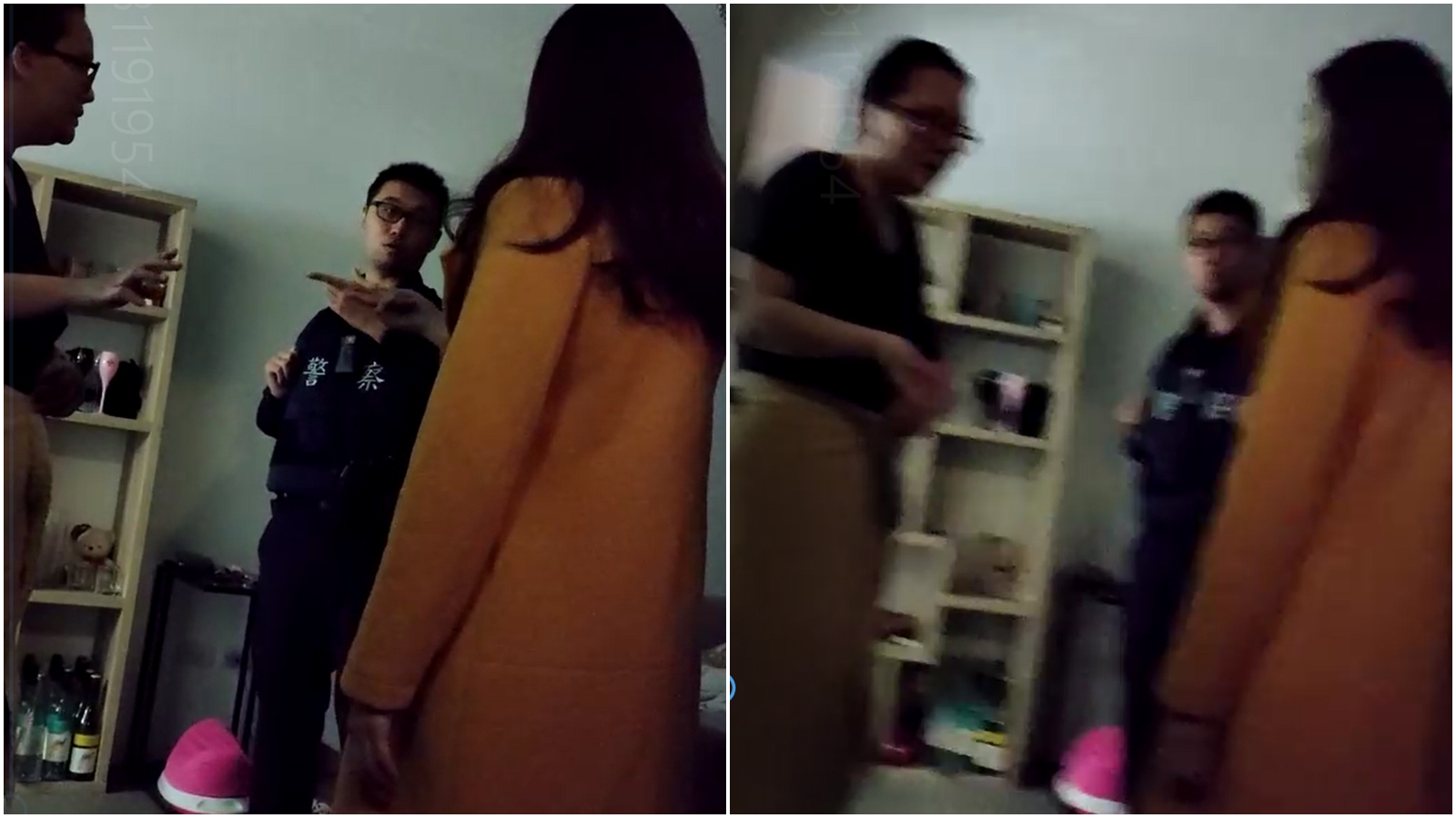 陳小姐再控訴，指胡嘉嘉母女將房子的電鈴線切斷，故意關燈佯裝不在。（讀者提供）