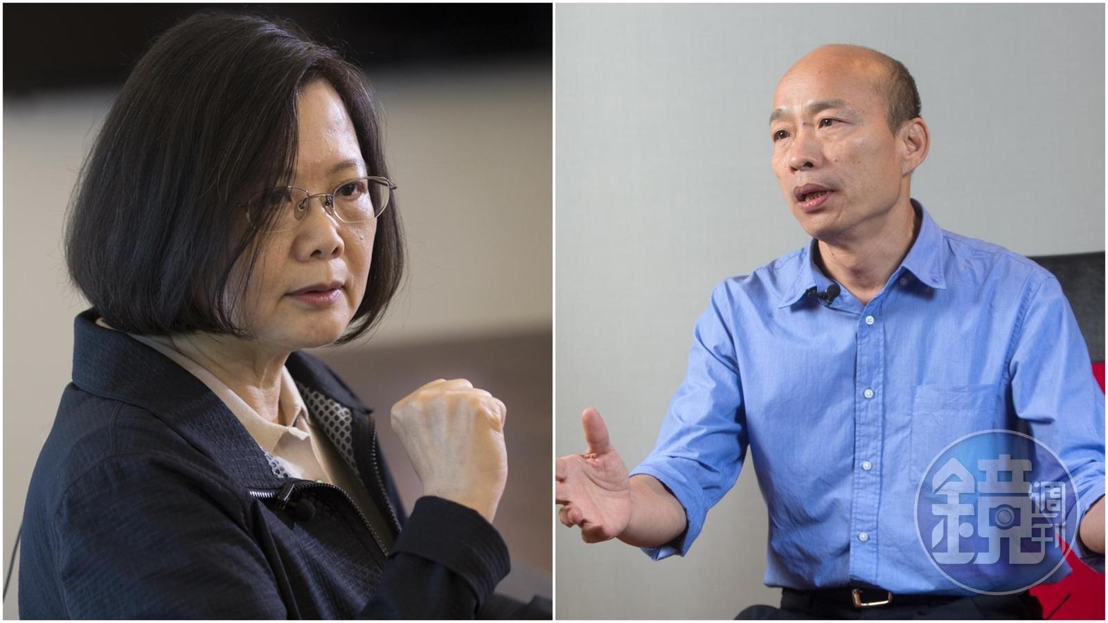 韓國瑜指控民進黨操控媒體，蔡英文今反擊「我們要是有能力操控媒體的話，我看韓市長去年就不會當選市長了」。