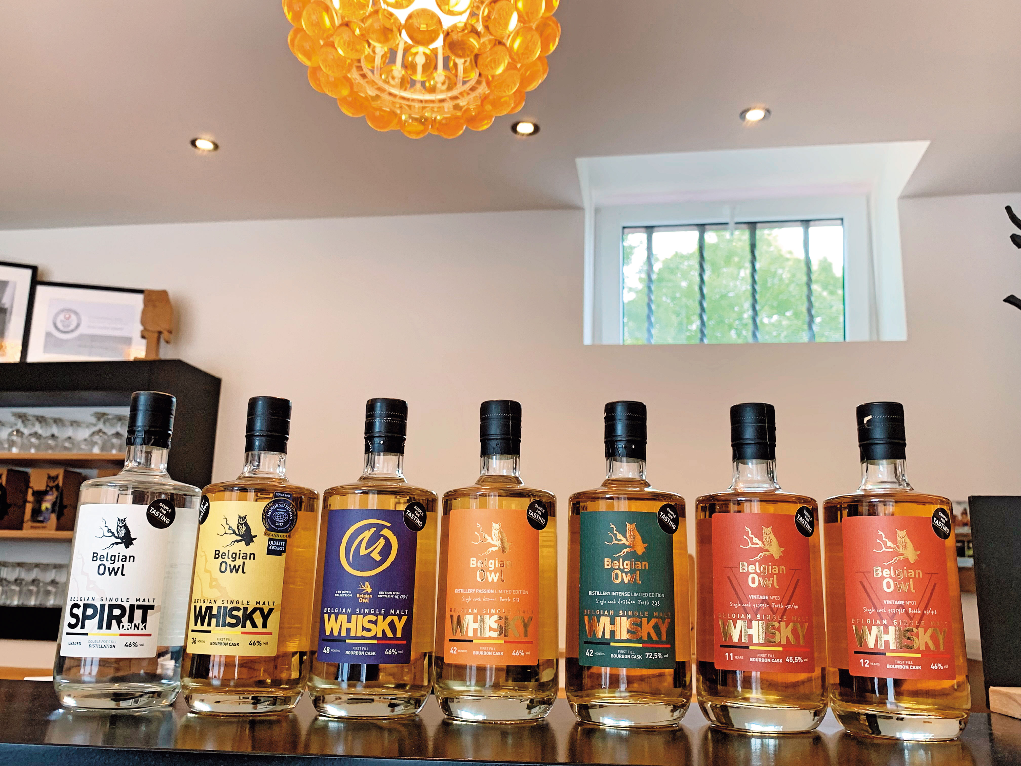 經過幾年的發展，貓頭鷹威士忌的產品線有4個系列相當齊備，也獲得不少獎項，堪稱新世界威士忌的模範生，比利時威士忌之光。
