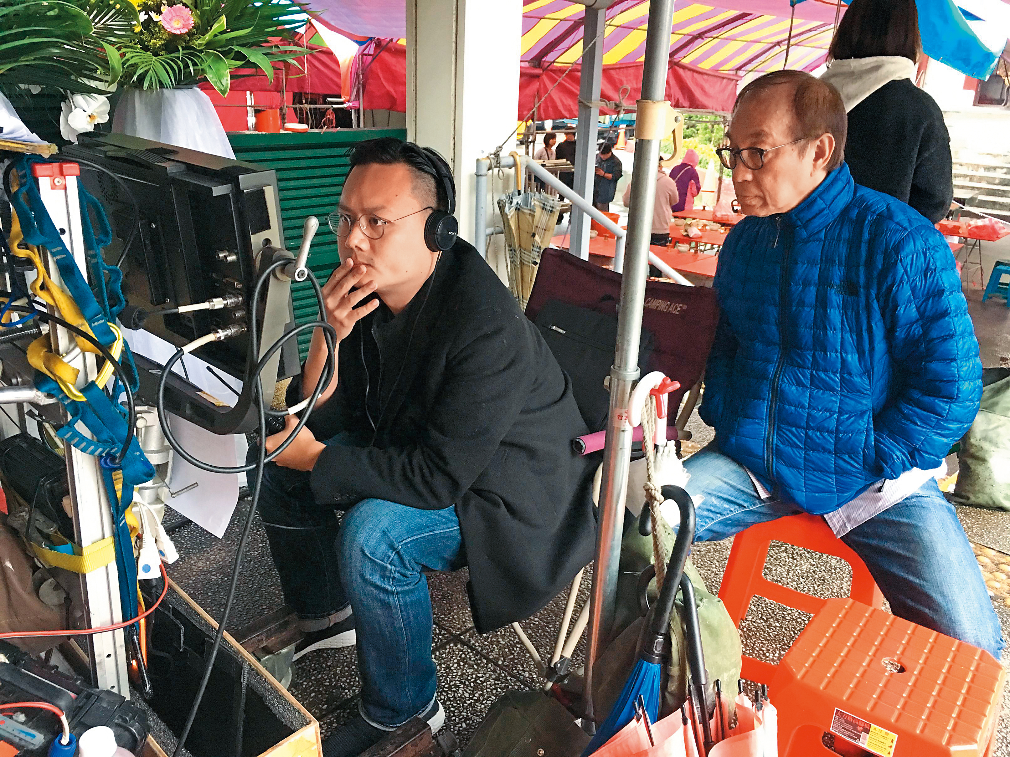 《孤味》不僅有徐若瑄主演兼監製，另一位監製則邀請剪接大師廖慶松（右）擔任。左為導演許成傑。（威視提供）