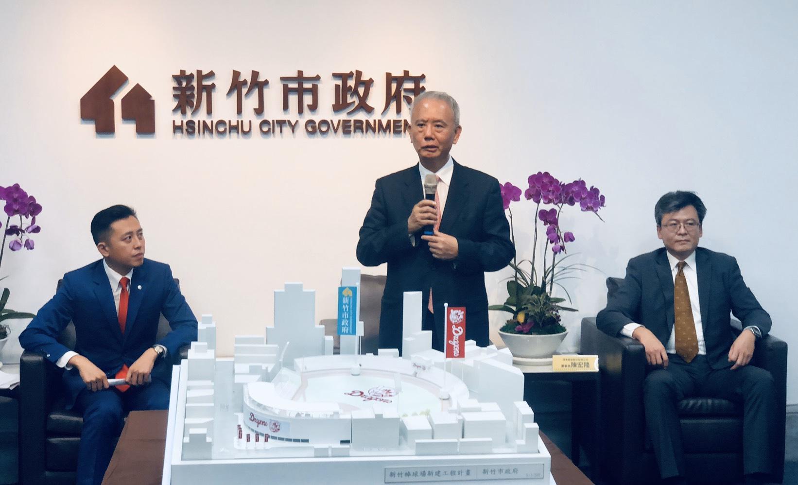 新竹市立棒球場預計2021年底完工,最快2022年可正式投入賽事使用。(頂新和德文教基金會提供)