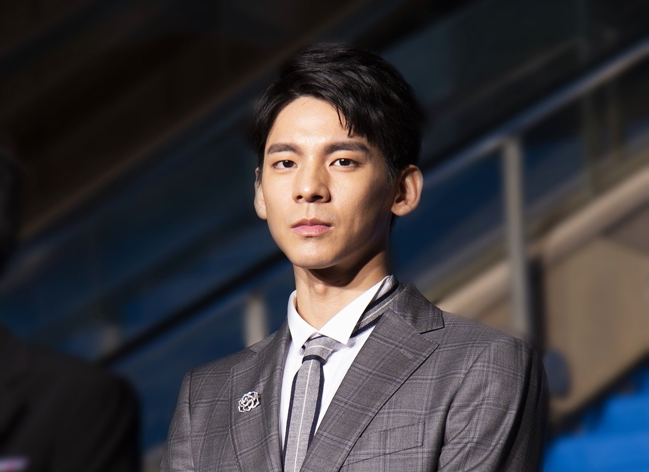 林柏宏在首映會上親切的用日語和現場觀眾打招呼，博得一片好評。（周子娛樂提供）