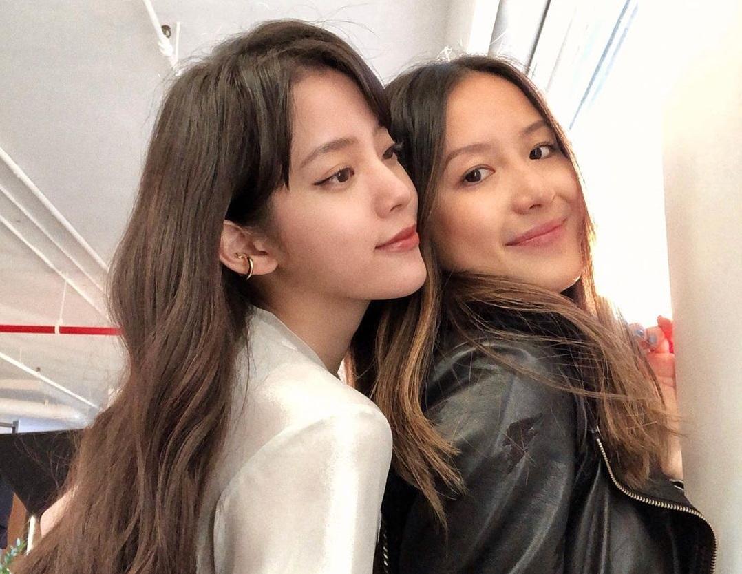 歐陽娜娜（左）遭疑在臉上動刀。（翻攝歐陽娜娜IG）