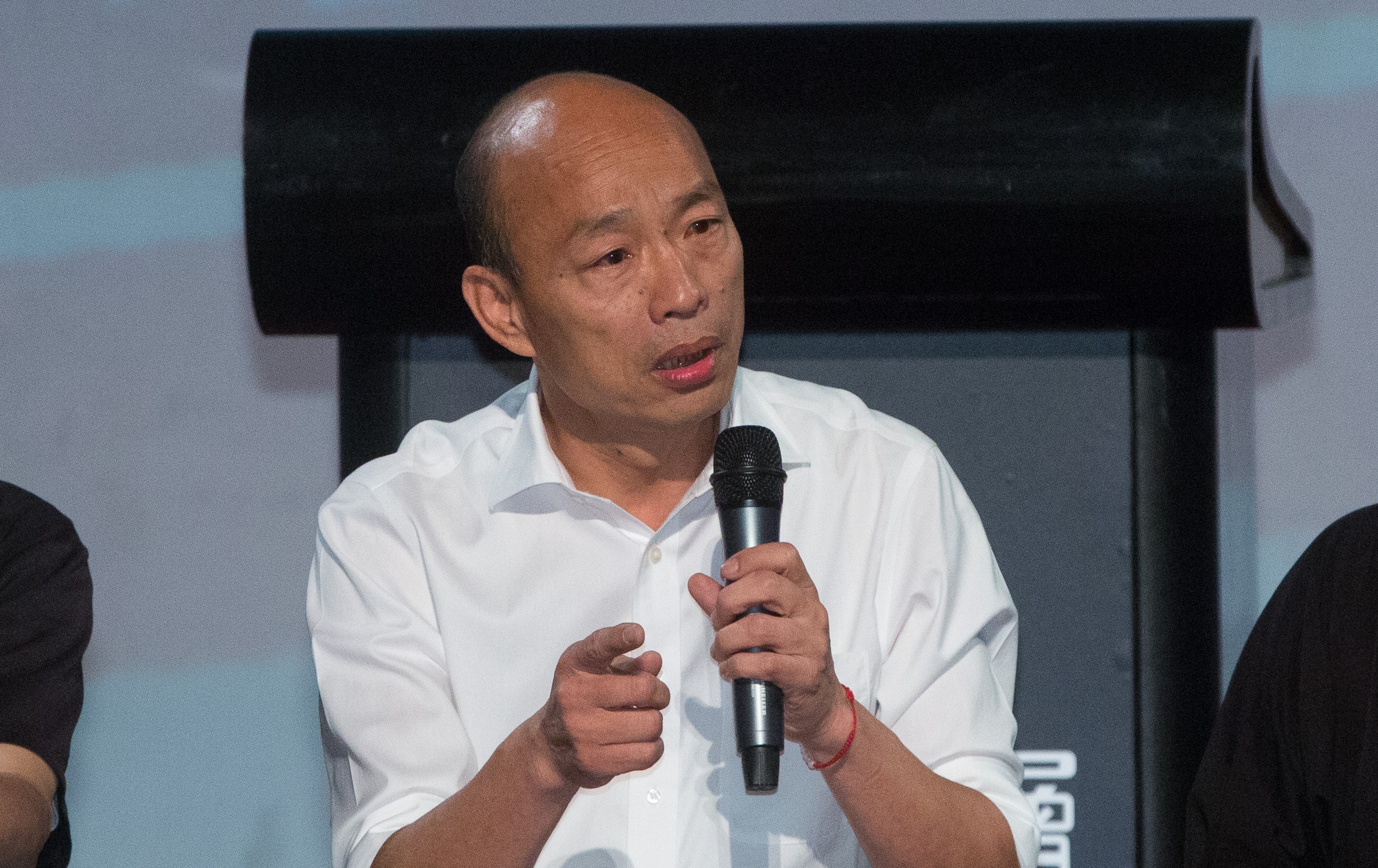 韓國瑜昨動怒砲轟記者「完全故意扭曲」他的問題,圖為資料照。