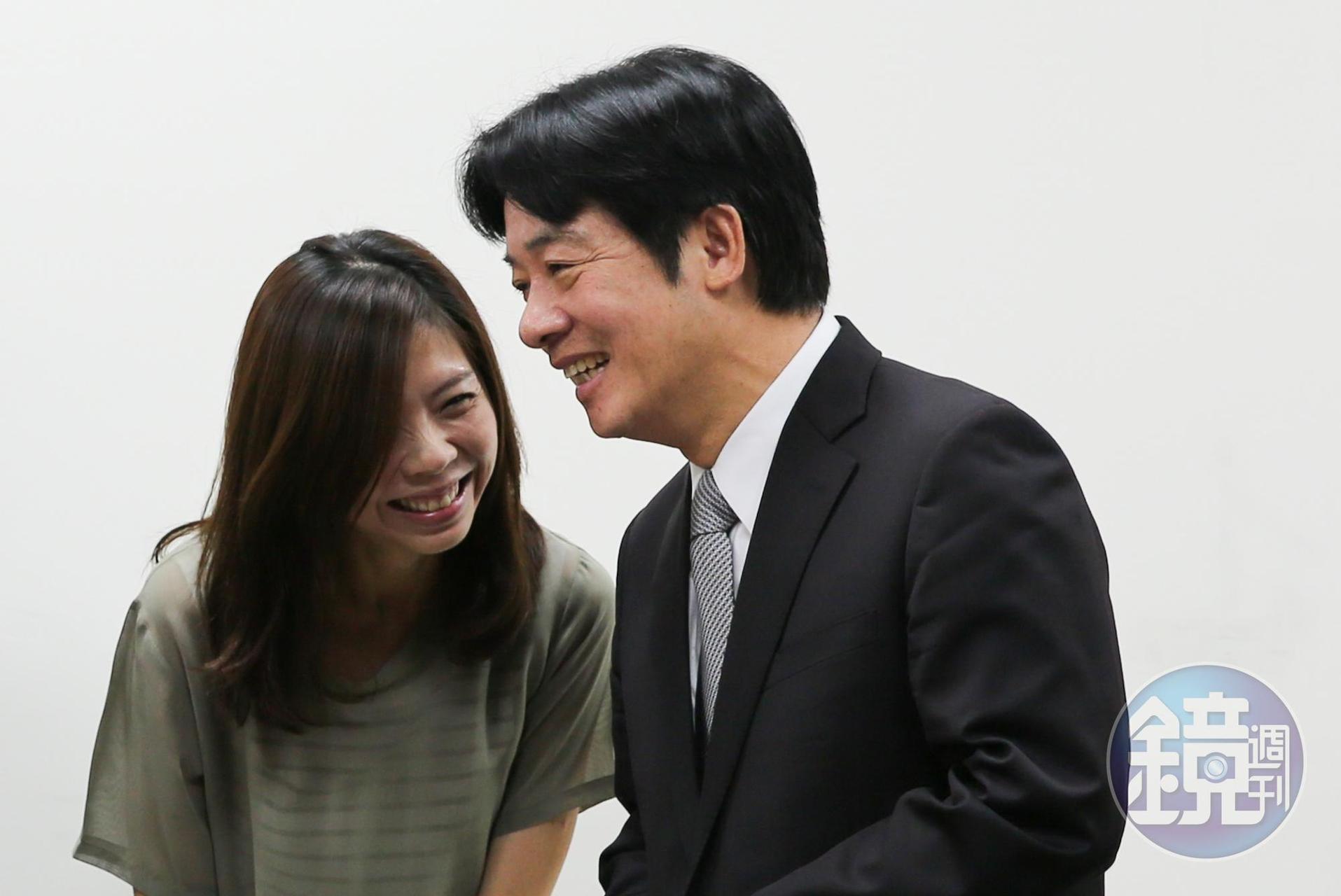 前行政院長賴清德將首度為非民進黨籍的現任立委洪慈庸站台，圖為資料照。