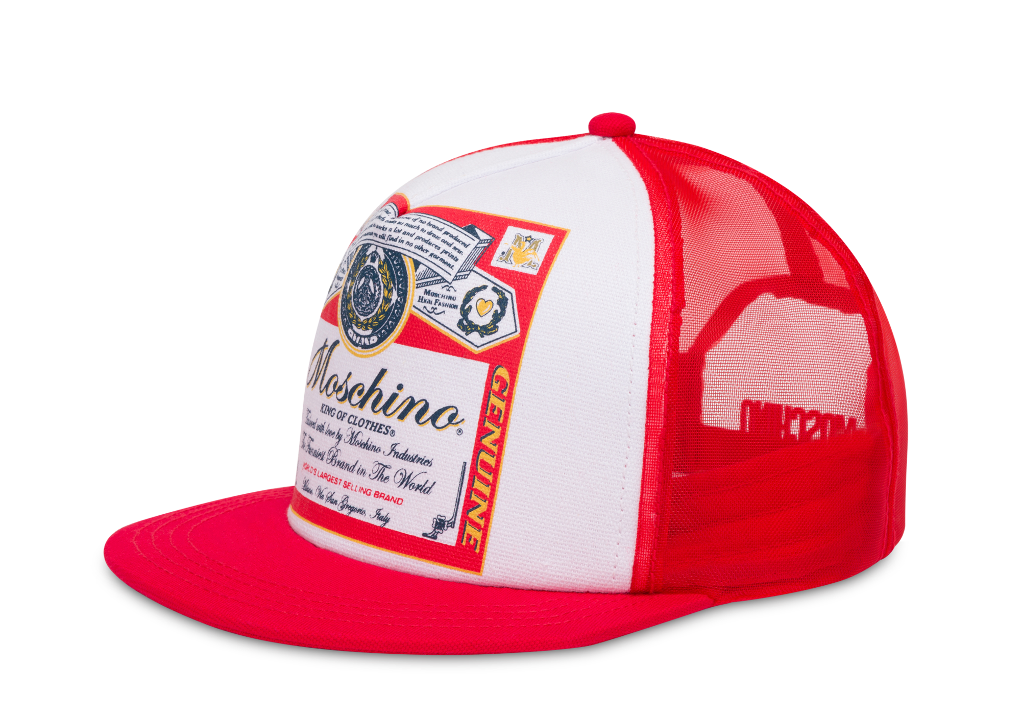 MOSCHINO X BUDWEISER棒球帽，NT$5,300。（藍鐘提供）