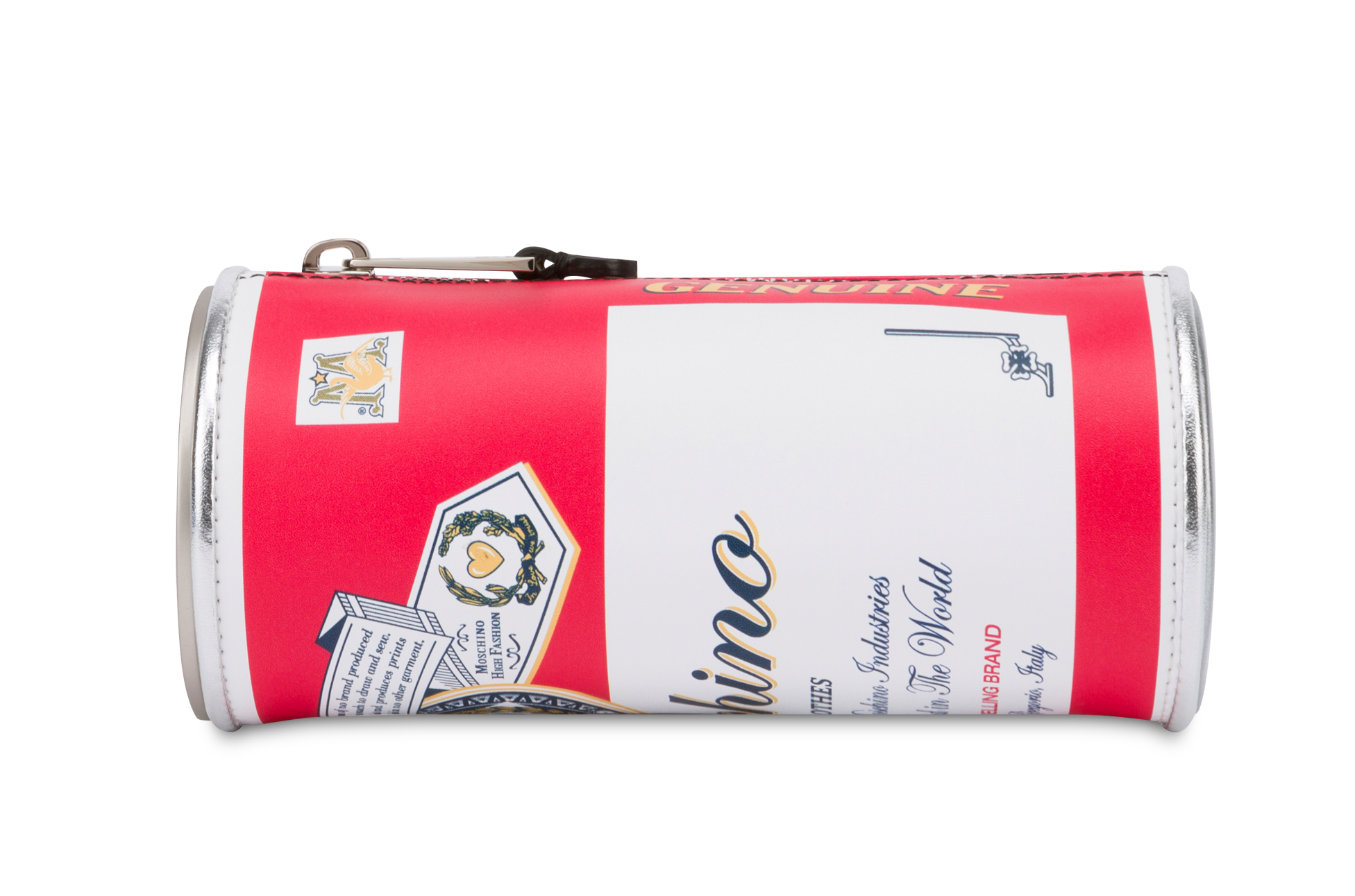 MOSCHINO X BUDWEISER啤酒罐造型手拿包,NT$19,500。(藍鐘提供)