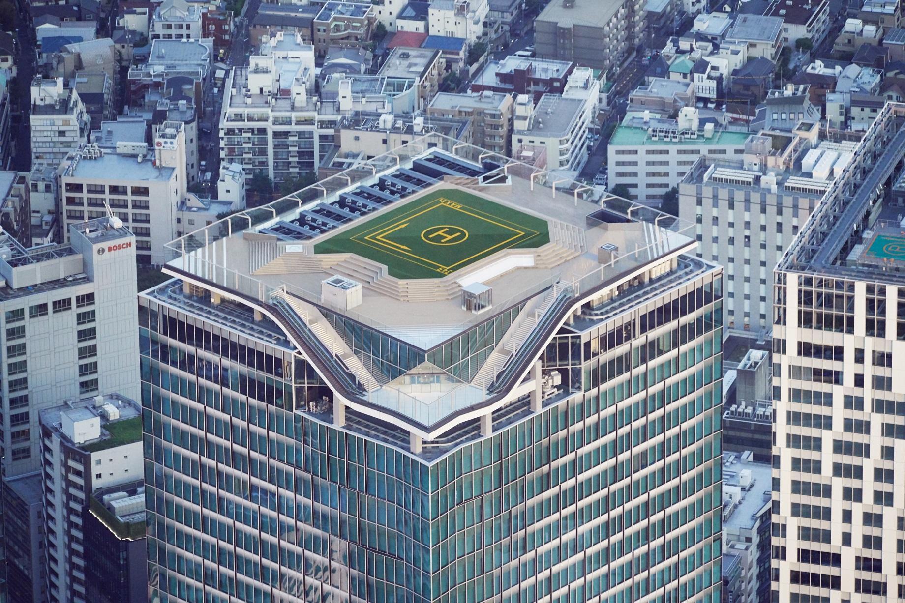 「Shibuya Sky」位在「Shibuya Scramble Square」摩天大樓的頂樓處。（Shibuya Sky提供）