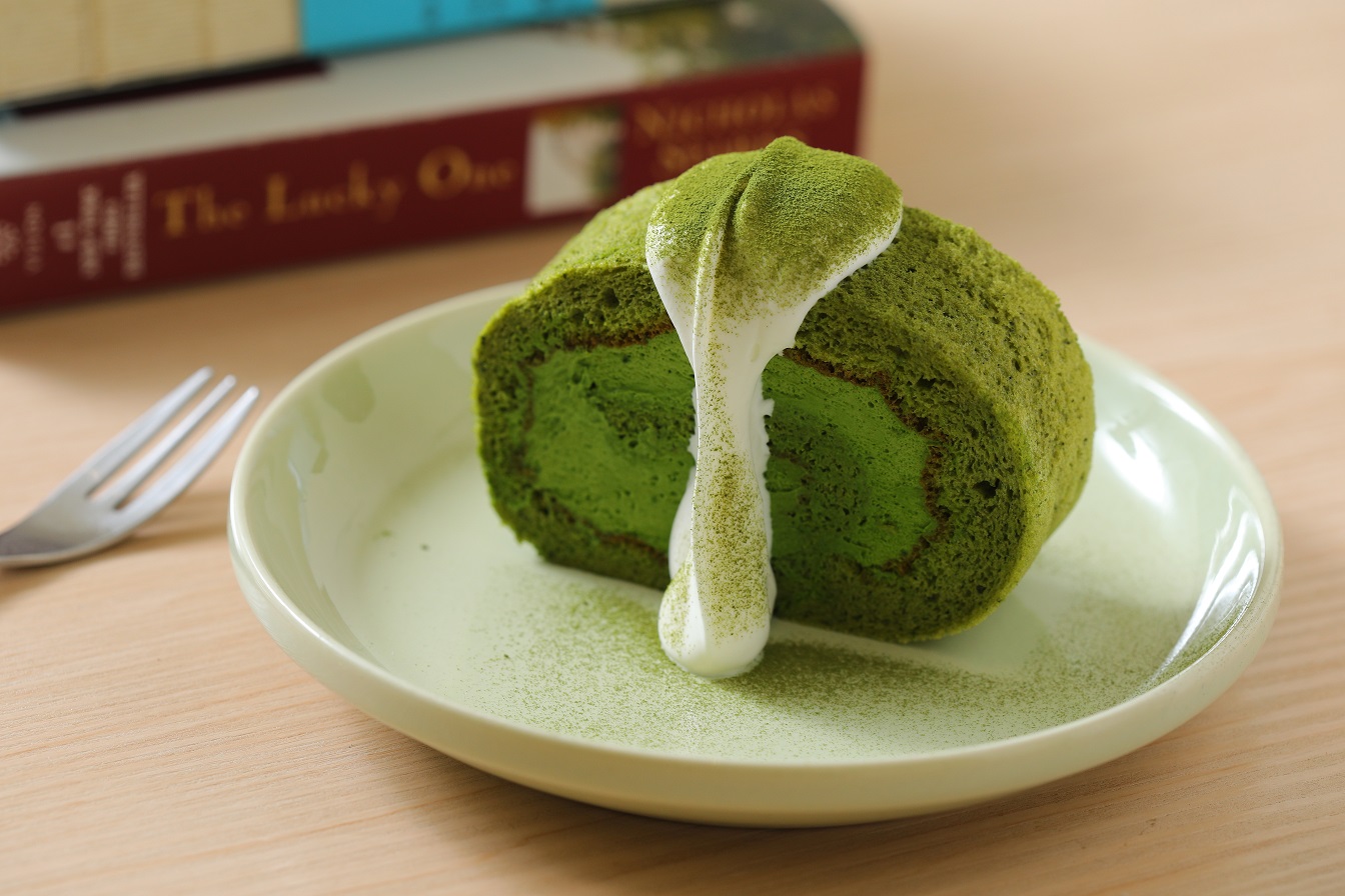 自己手作的抹茶捲，滋味濃郁。（150元／份）