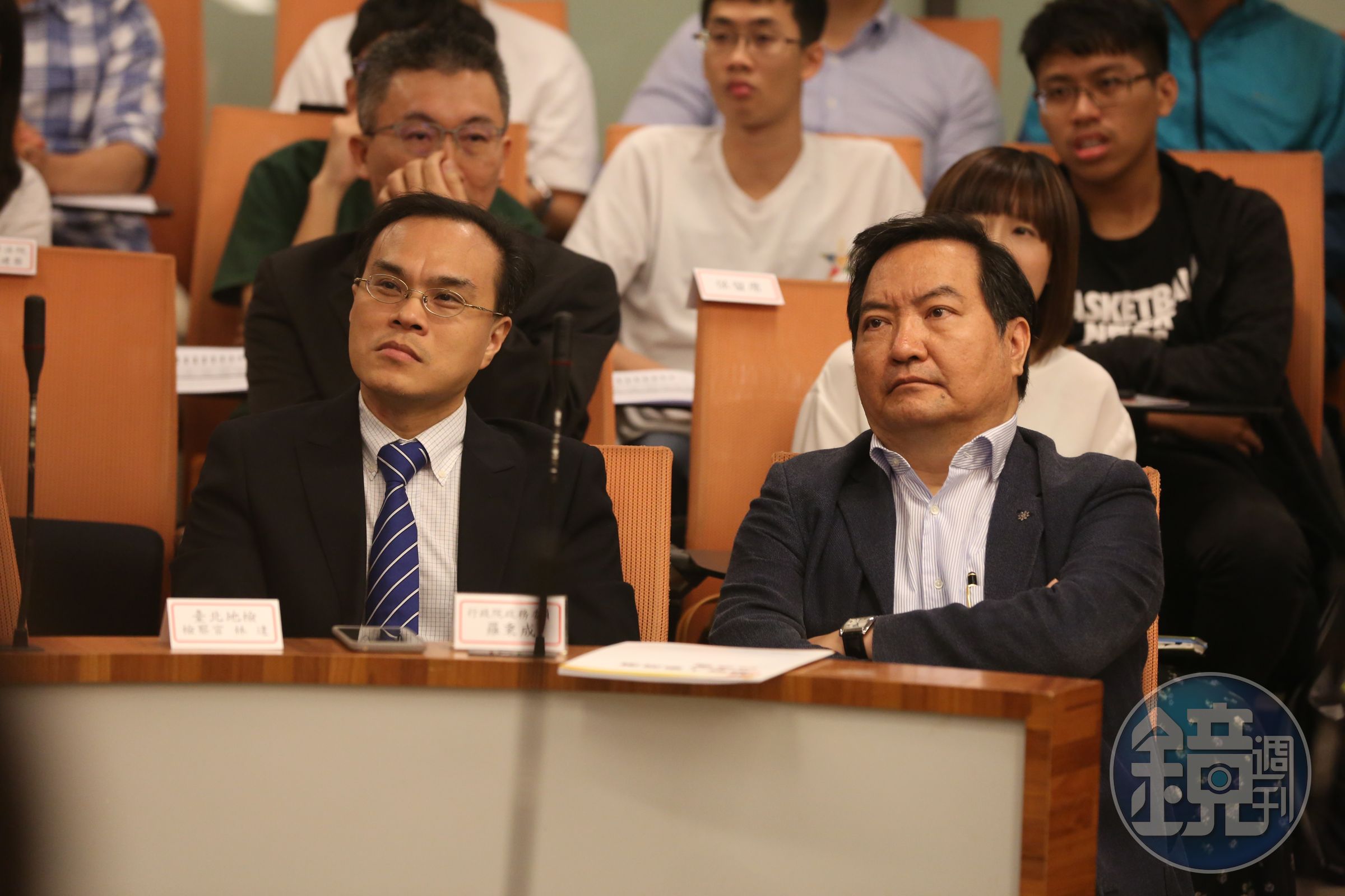 北檢檢察官林達（左）及行政院政務委員羅秉成（右），圖為資料照。
