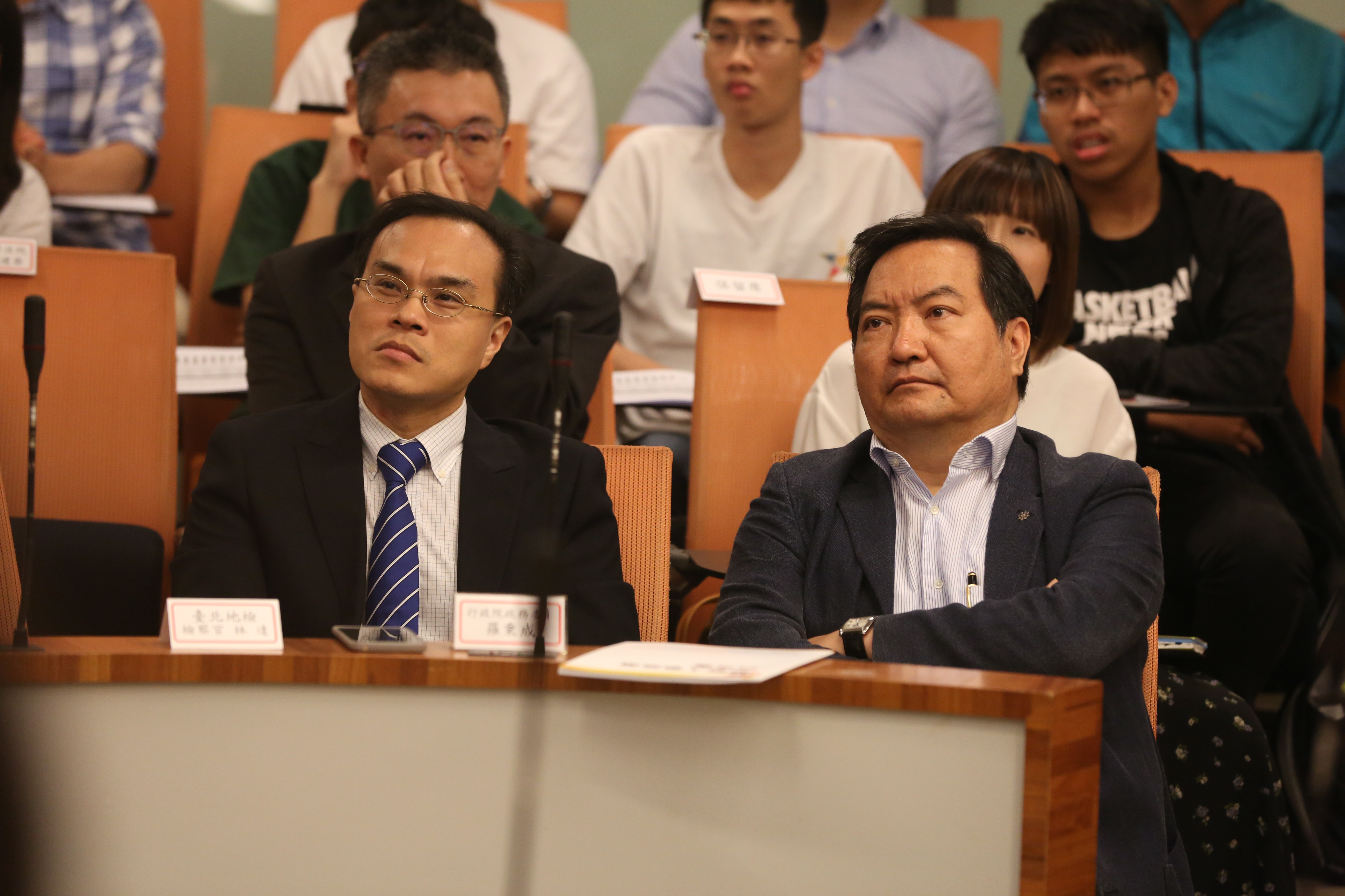 北檢檢察官林達（左）及行政院政務委員羅秉成（右），圖為資料照。