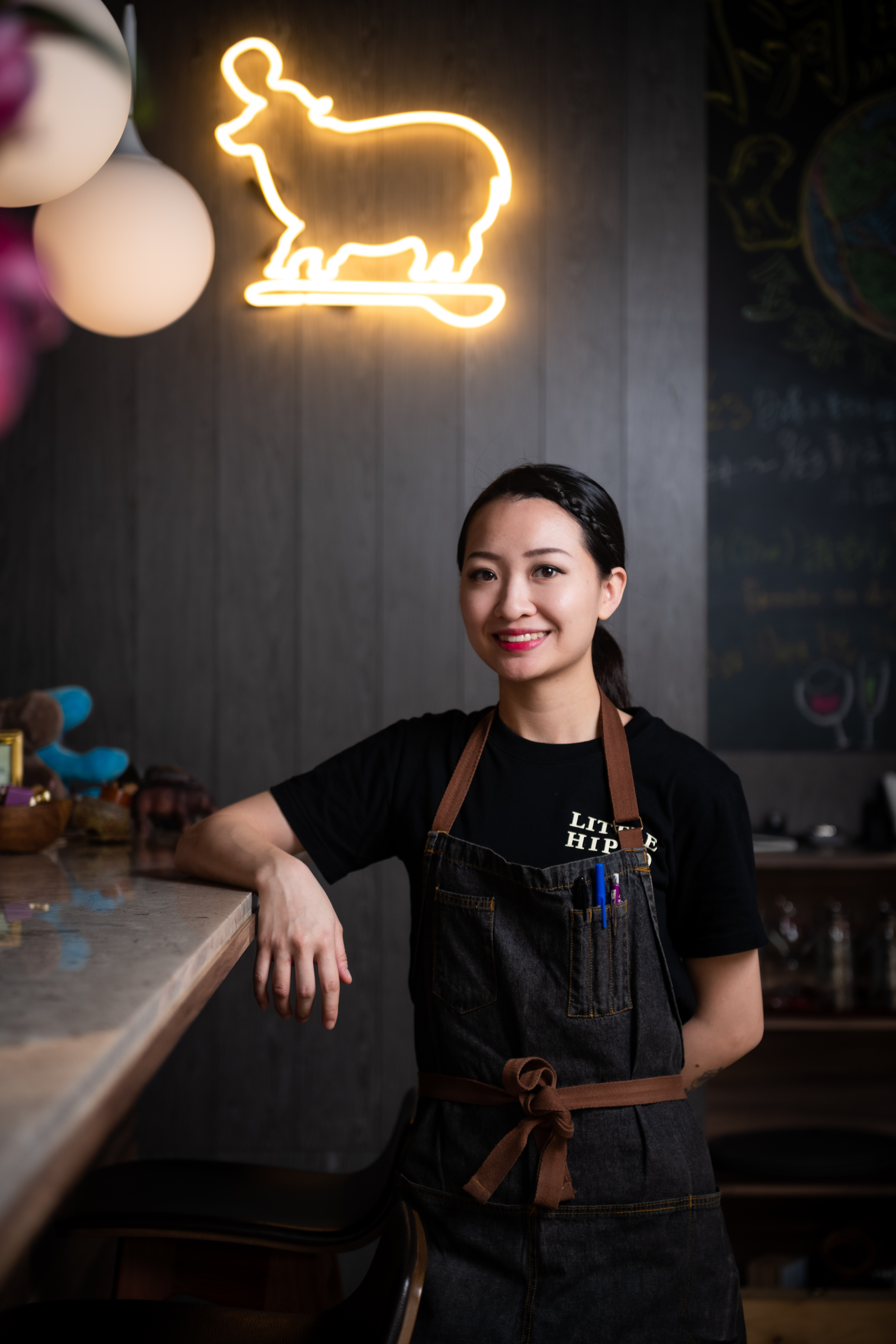 溫苡婷喜歡小河馬愛吃、渾圓的外表,將自己的第一家餐廳以最愛的動物命名。