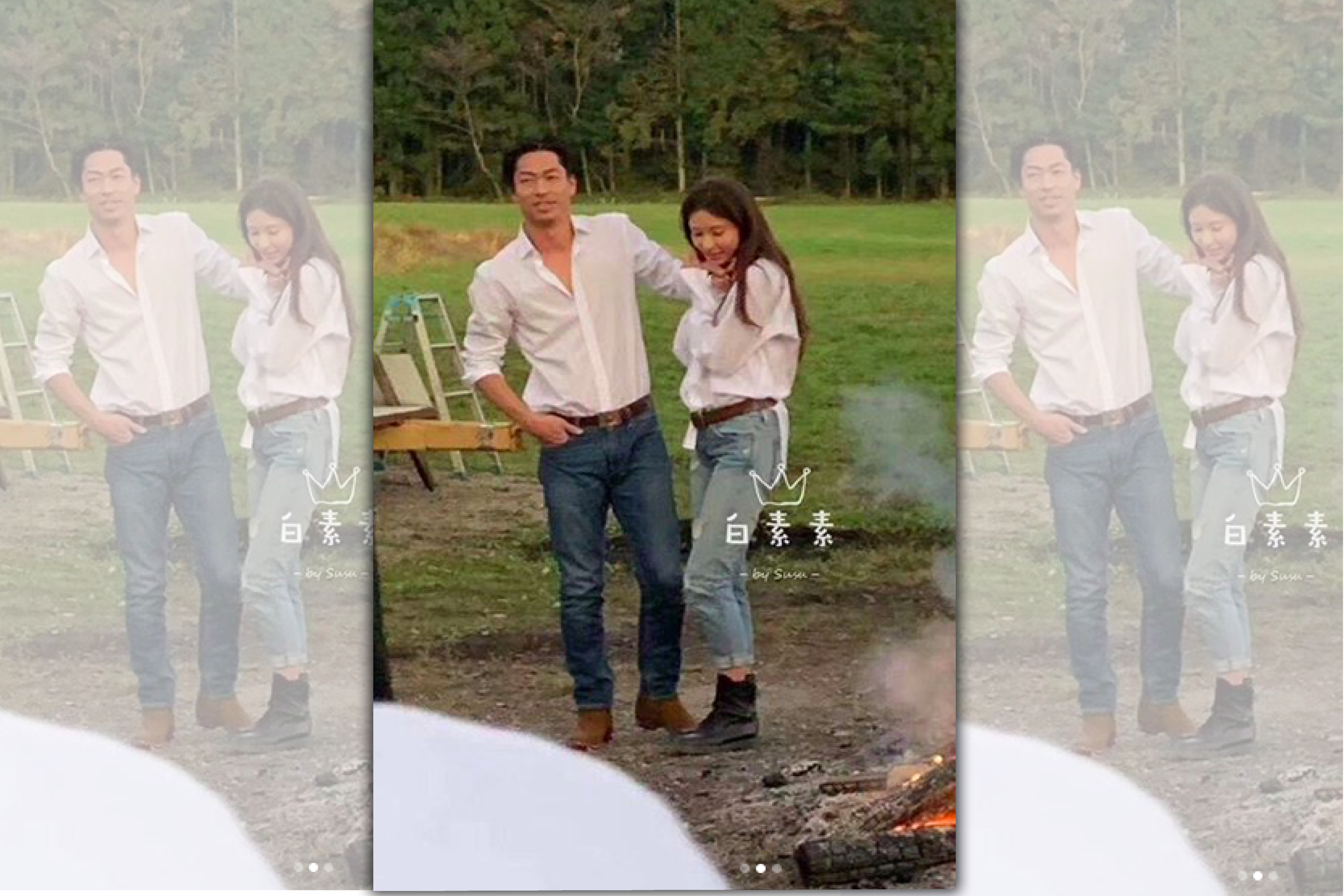 林志玲依偎在老公身邊，十足的小鳥依人。（翻攝自IG）