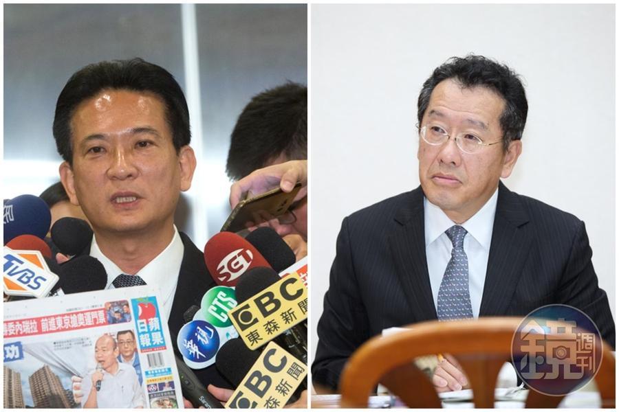 民進黨籍立委林俊憲(左)爆出,台肥違反內規,未經董事會同意就借款13億;顧立雄(右)則強調103年時,並未收到台肥的來函。圖為本刊資料照。
