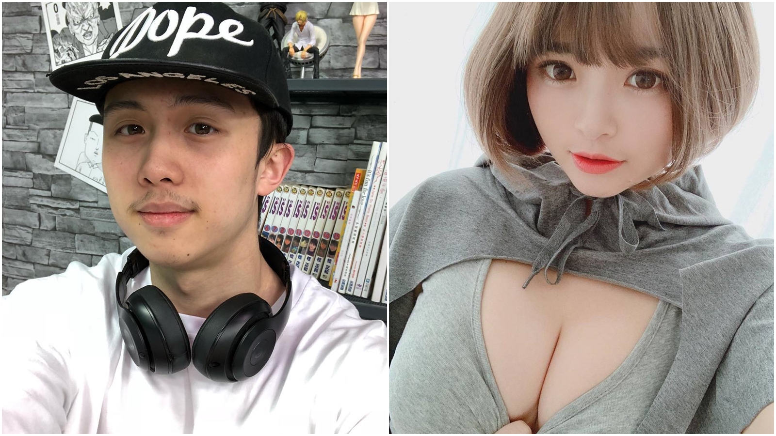 網紅米砂行為大膽，更被爆出曾和孫安佐約砲。（翻攝自米砂、孫安佐IG）