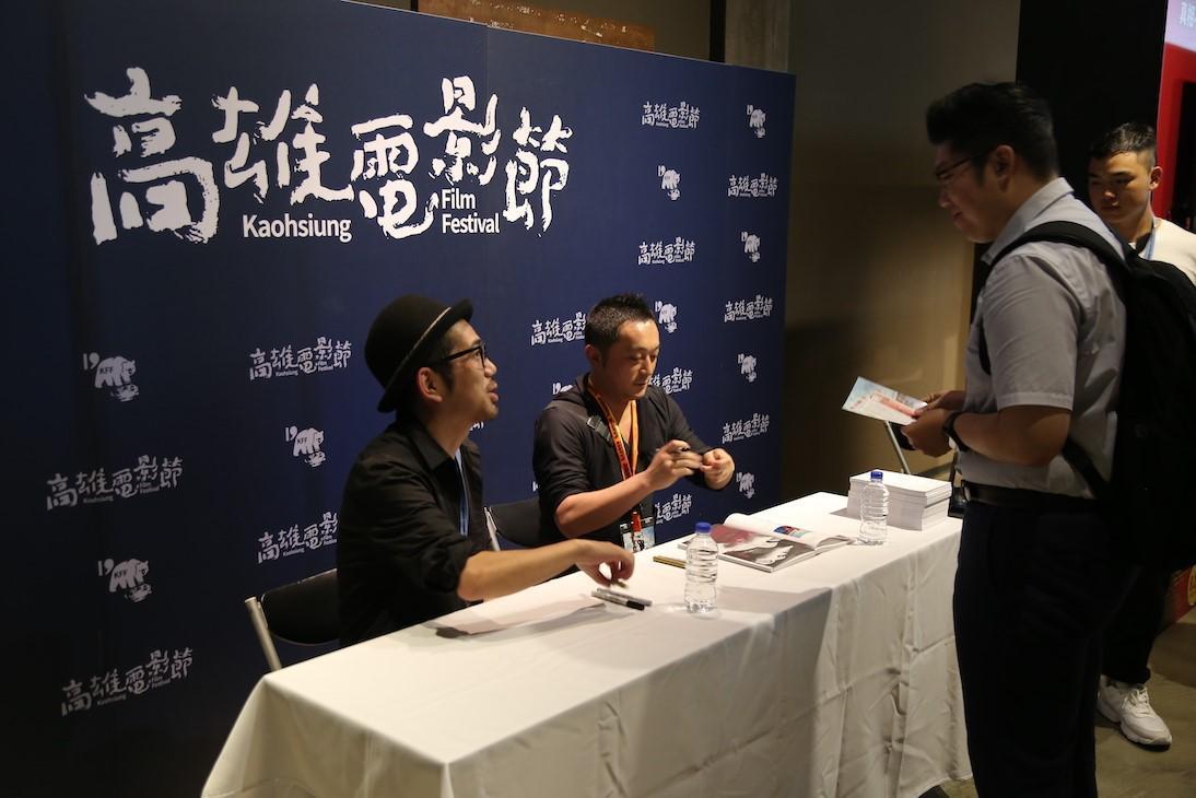 淺沼直也(左)、中泉裕矢(右)近日受高雄電影節之邀,來台分享《伊索遊戲》製作祕辛。(高雄電影節提供)