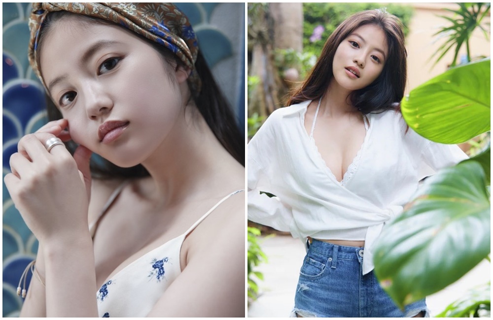 今田美櫻宣布封乳專心當演員，「最後的泳裝照」搶先曝光。（翻攝自推特）