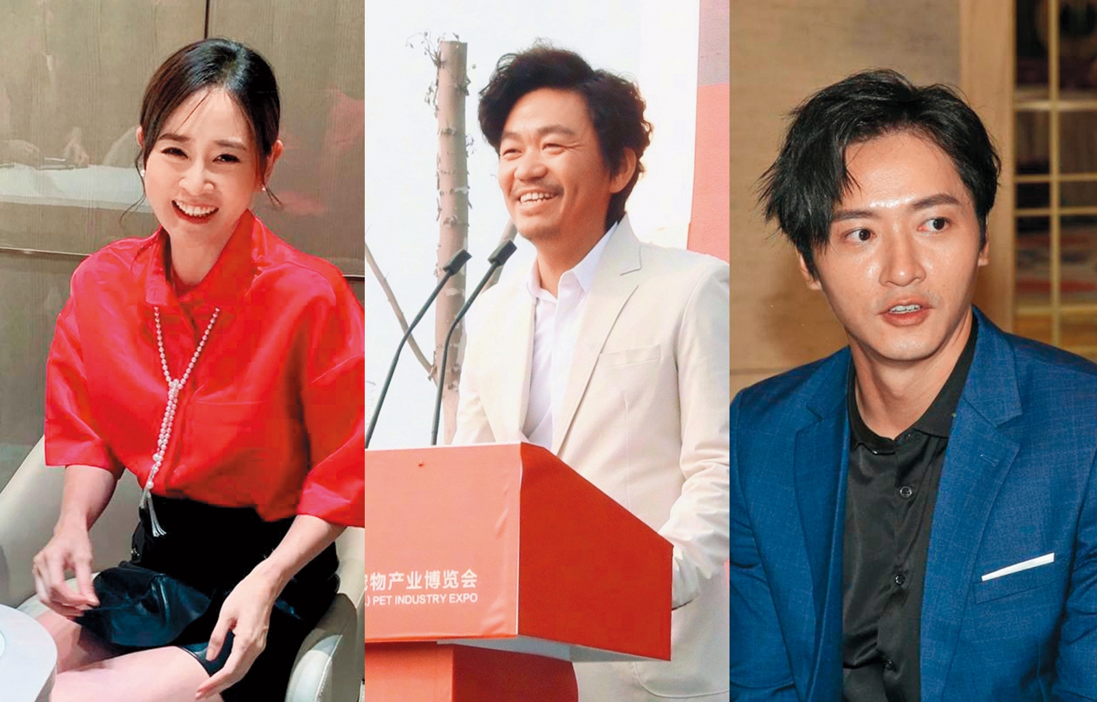 李晶晶（左起）、王寶強、馬俊麟皆因婚變，小孩監護權成了雙方離婚的最大關卡。（翻攝王寶強微博、李晶晶臉書、攝影組）