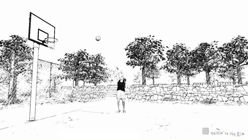 就這樣靜靜地看著櫻木投球，不知道為何居然有些療癒。（翻攝 Google Play 商店）