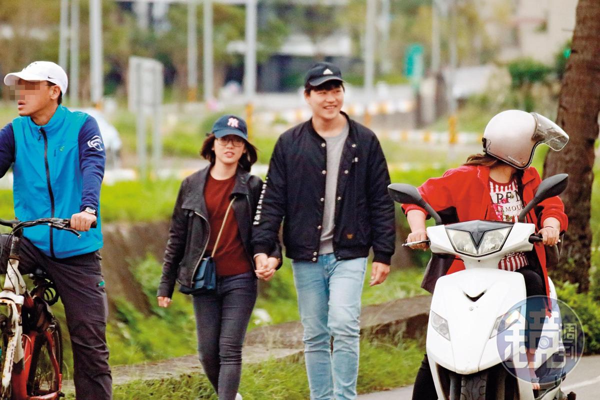 「學姊」黃瀞瑩與劉男在宜蘭浪漫約會。