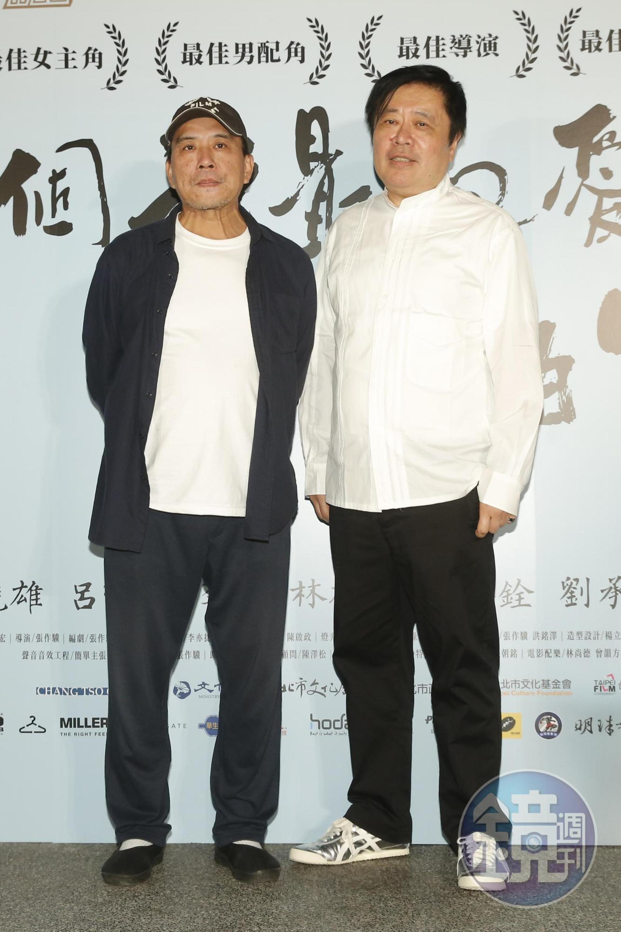 張作驥(左)自認該片故事貼近自己近年生活,但對票房看得很開,不期望會大賣。