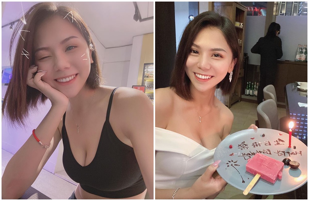 蕾拉在自己的生日時PO出慶生照，眼尖網友發現她疑似走光。（翻攝IG）
